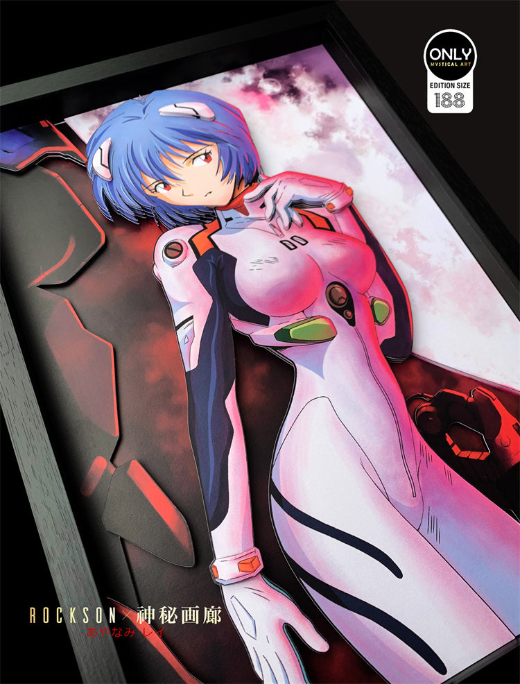 Evangelion Rei Ayanami 3D cheapest Art Painting Limited Edition