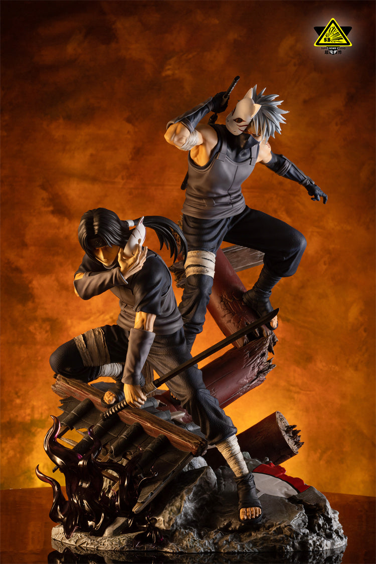 In stock)1/8 & 1/6 Scale The Anbu Itachi Uchiha & Kakashi Hatake-Na...