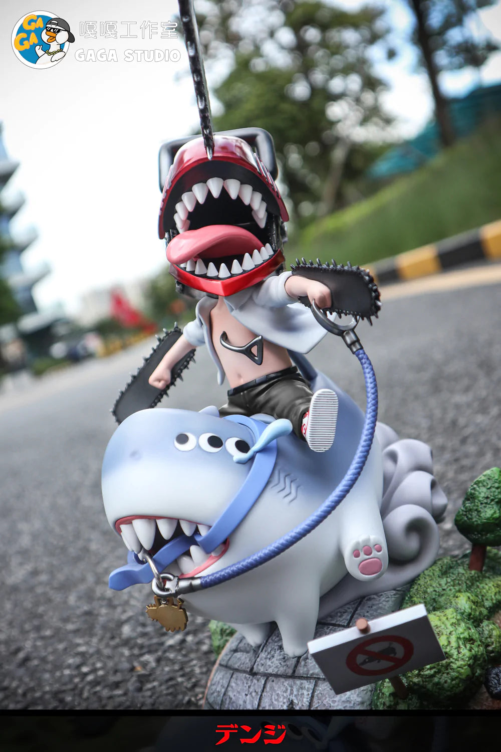 Chainsaw Man Statue Lets The Blood Flow With Power & Meowy