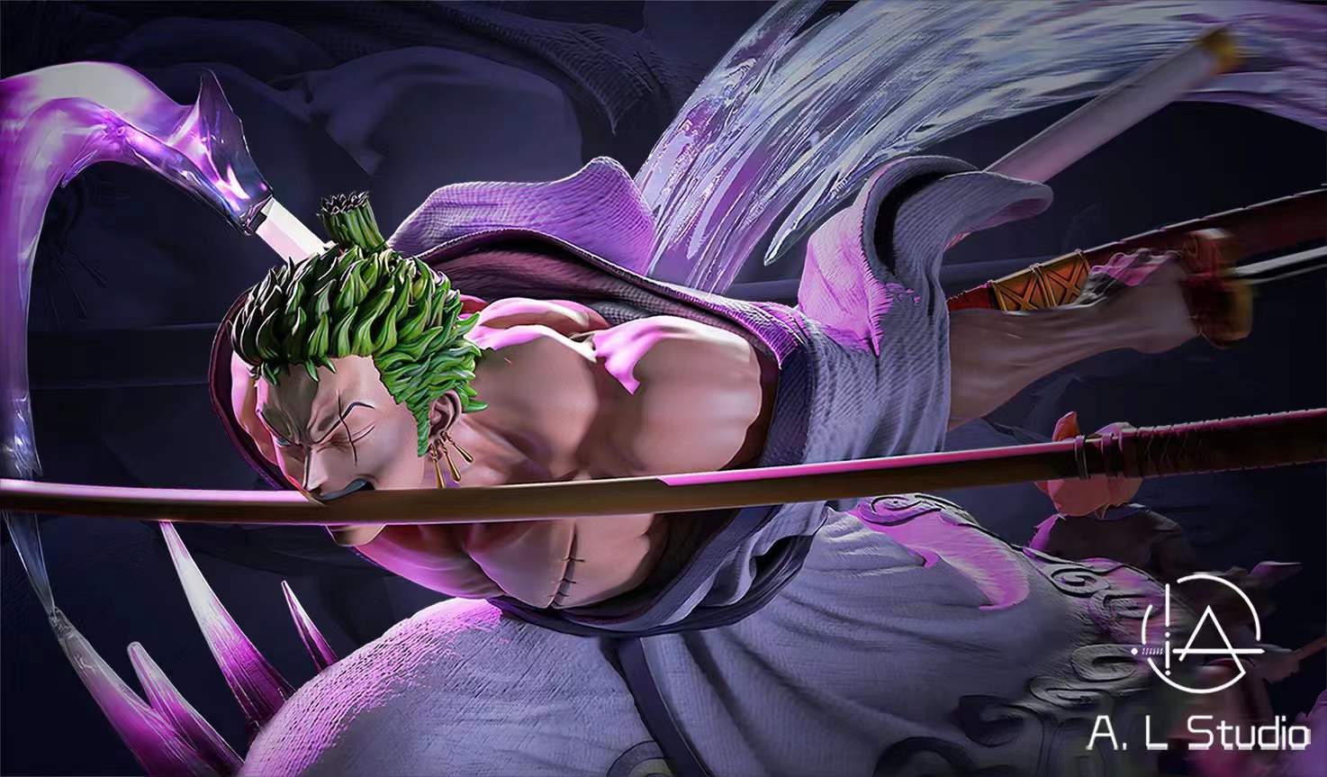 Pre-sale】1/6 Scale Rengoku Oni Giri Roronoa Zoro-One piece- A.L Studio -  weareanimecollectors