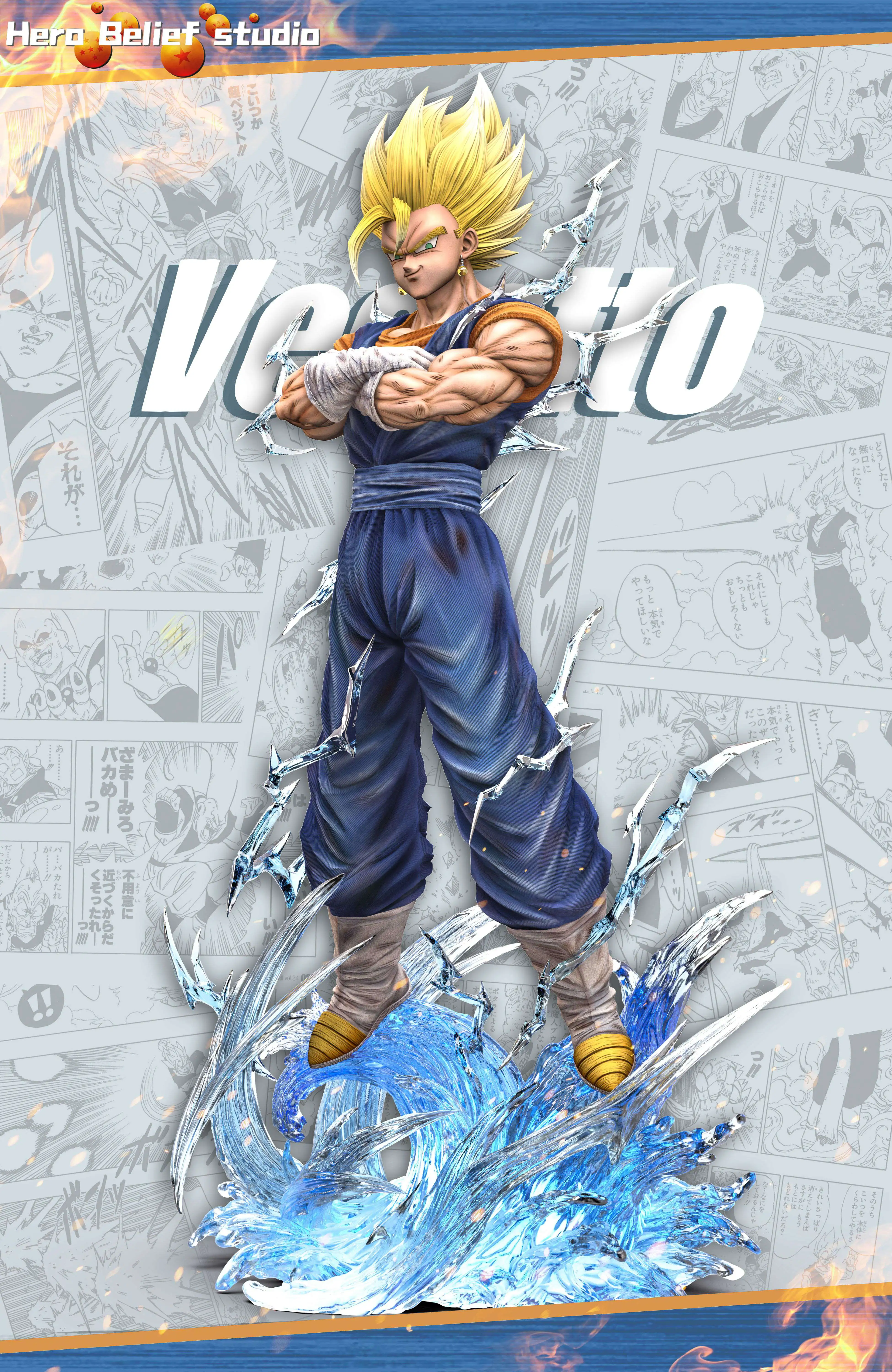 Son Goku Resin Hero Belief Studio Super Saiyan 1 Dragon Ball 2 heads 1/6