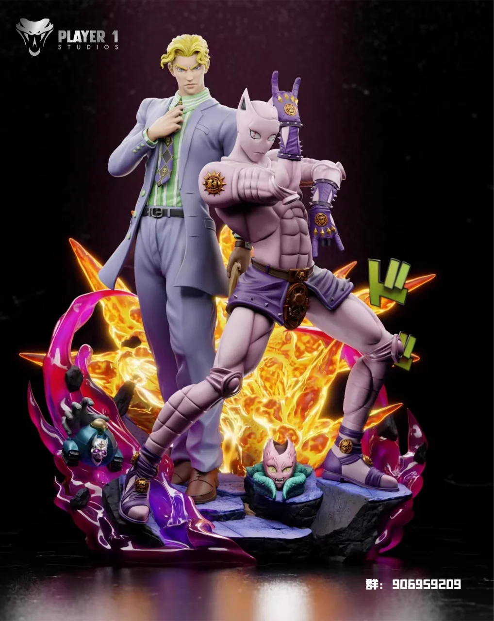 Pre sale 1 4 1 6 Scale Kira Yoshikage Killer Queen JoJo s Bizarre Adventure Player 1 Studios weareanimecollectors