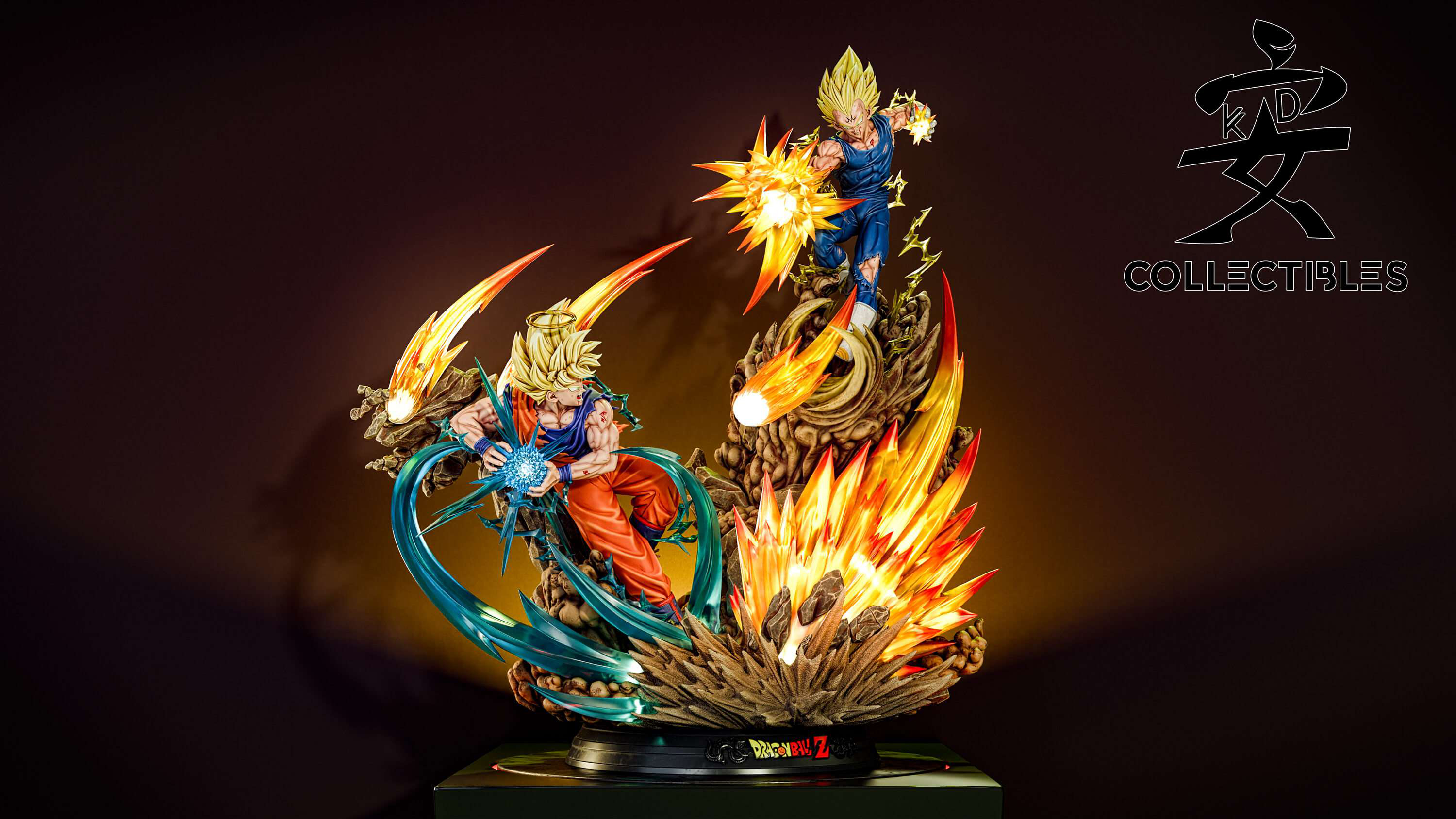 【Pre-sale】1/4 Scale Super Saiyan 2 Son Goku VS Super Saiyan 2 Vegeta ...