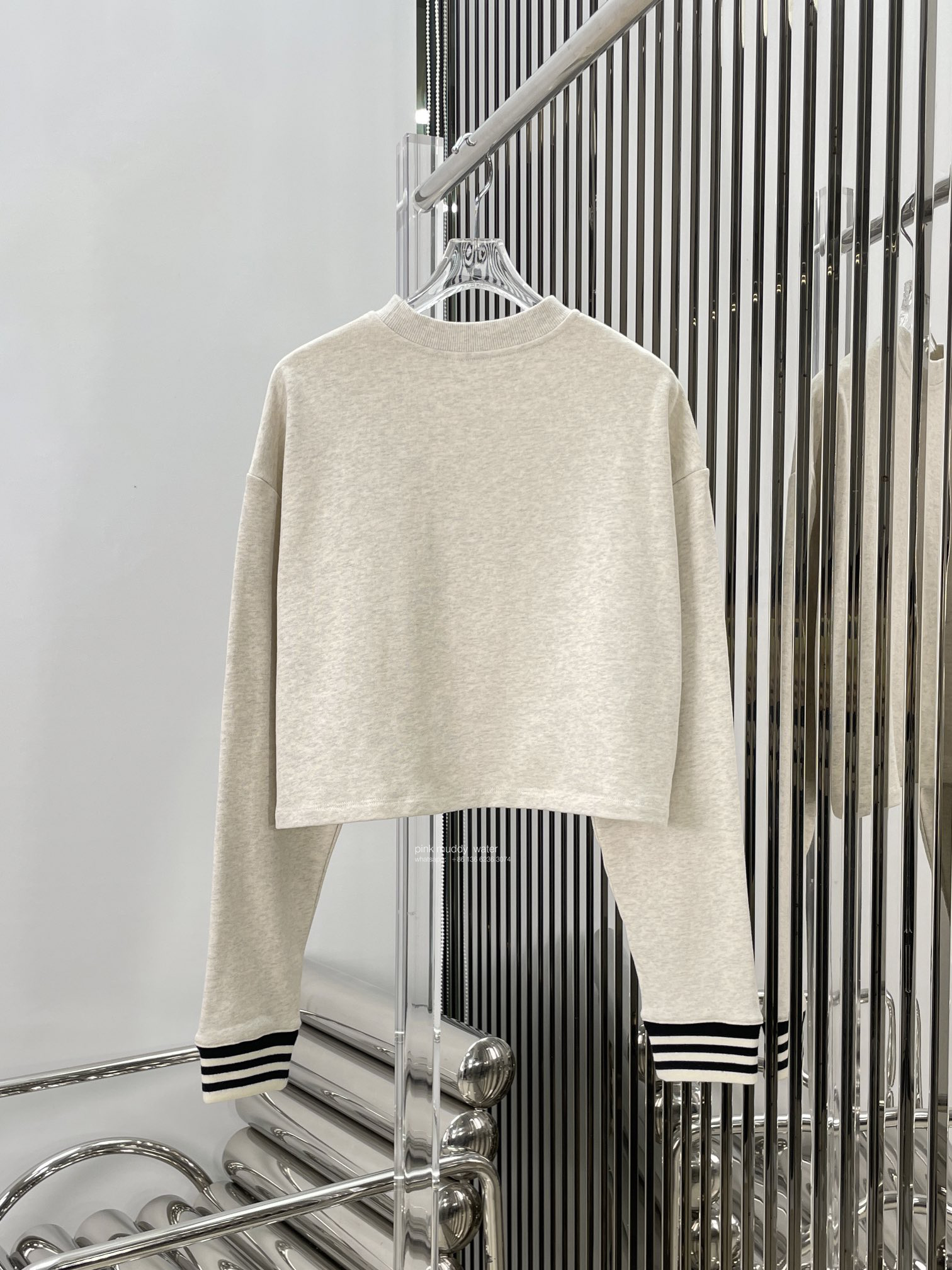 Oversized cotton fleece sweatshirt