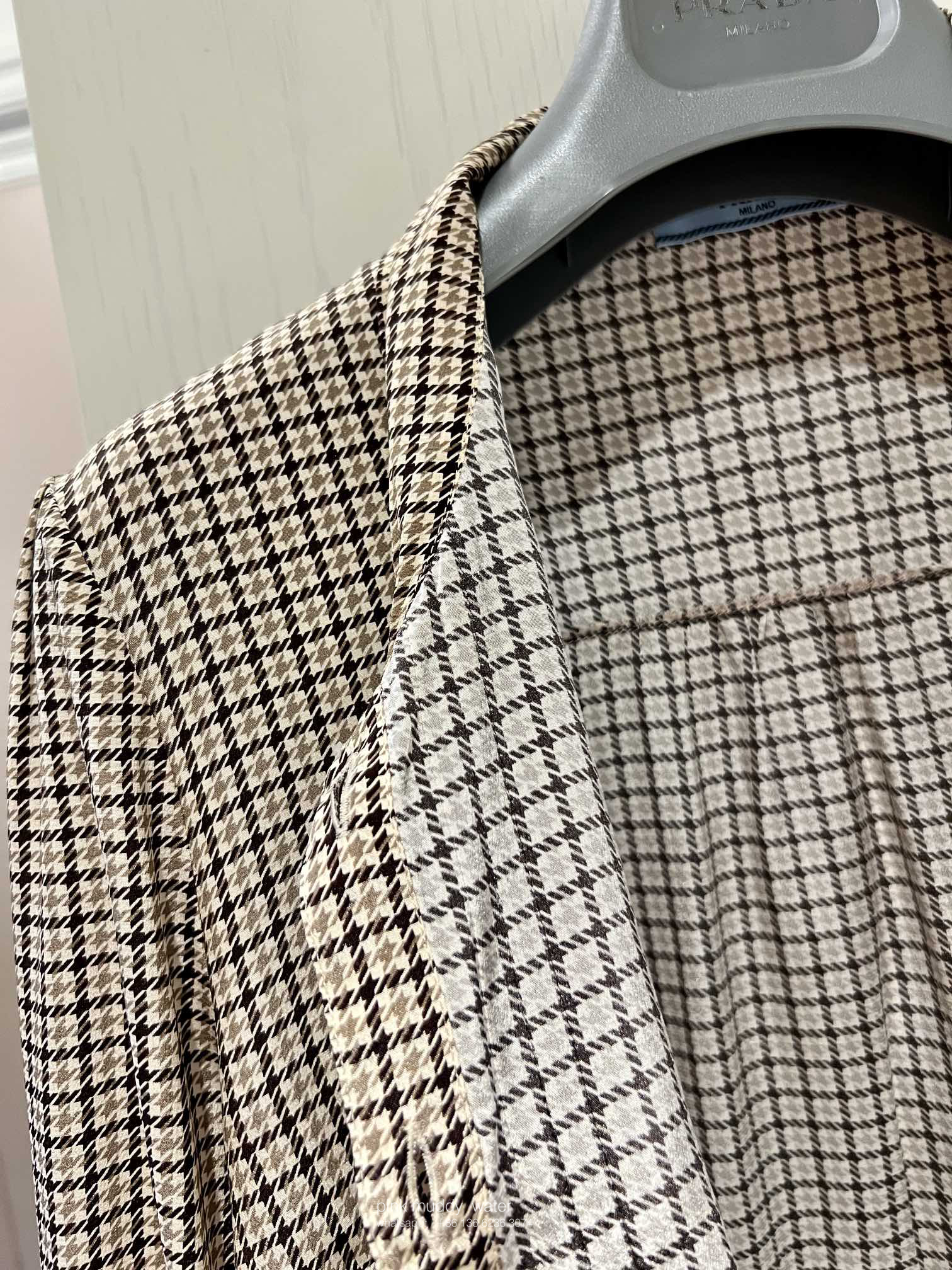 Jacquard crepe de chine shirt