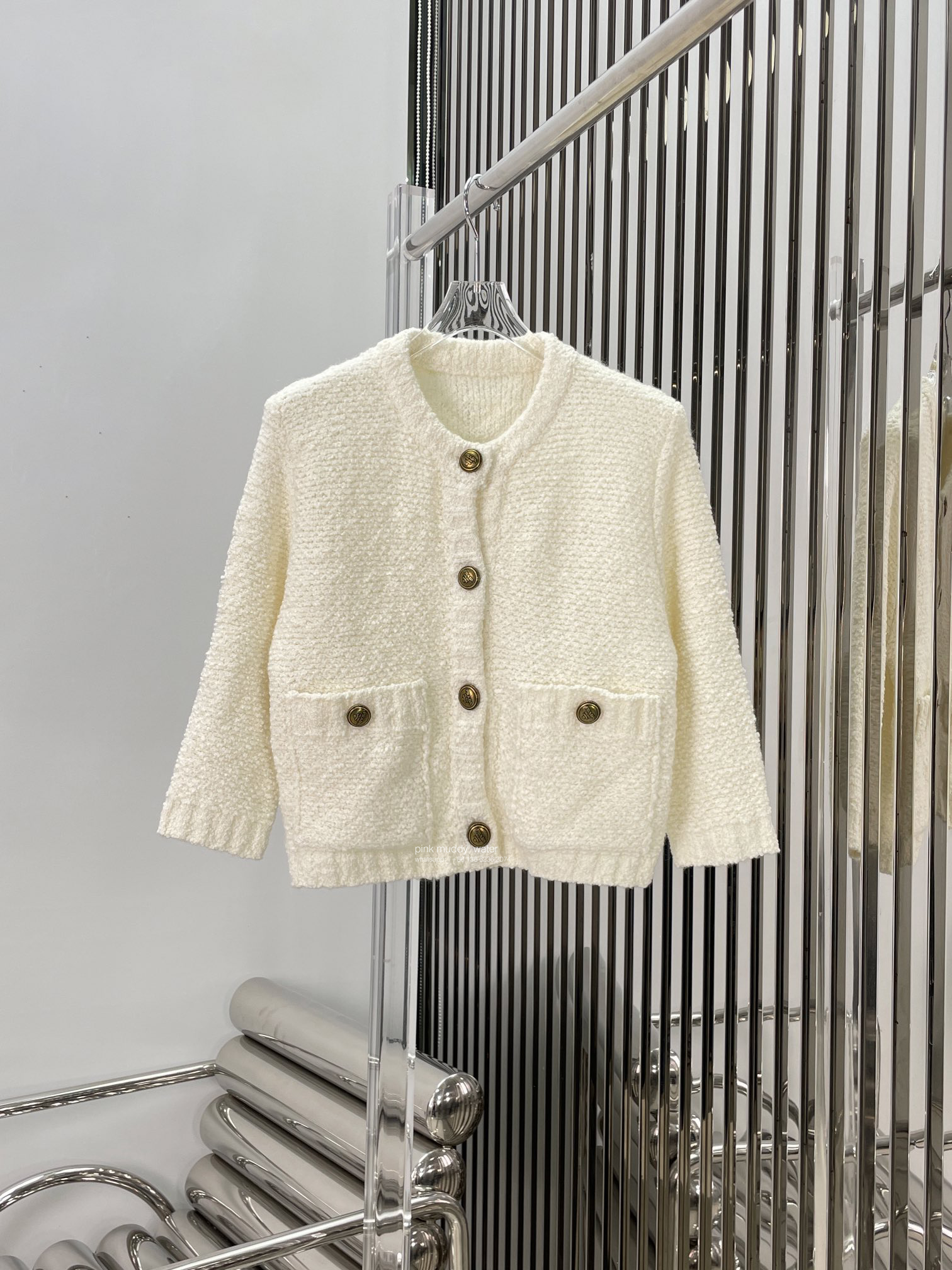 Bouclé mohair cardigan