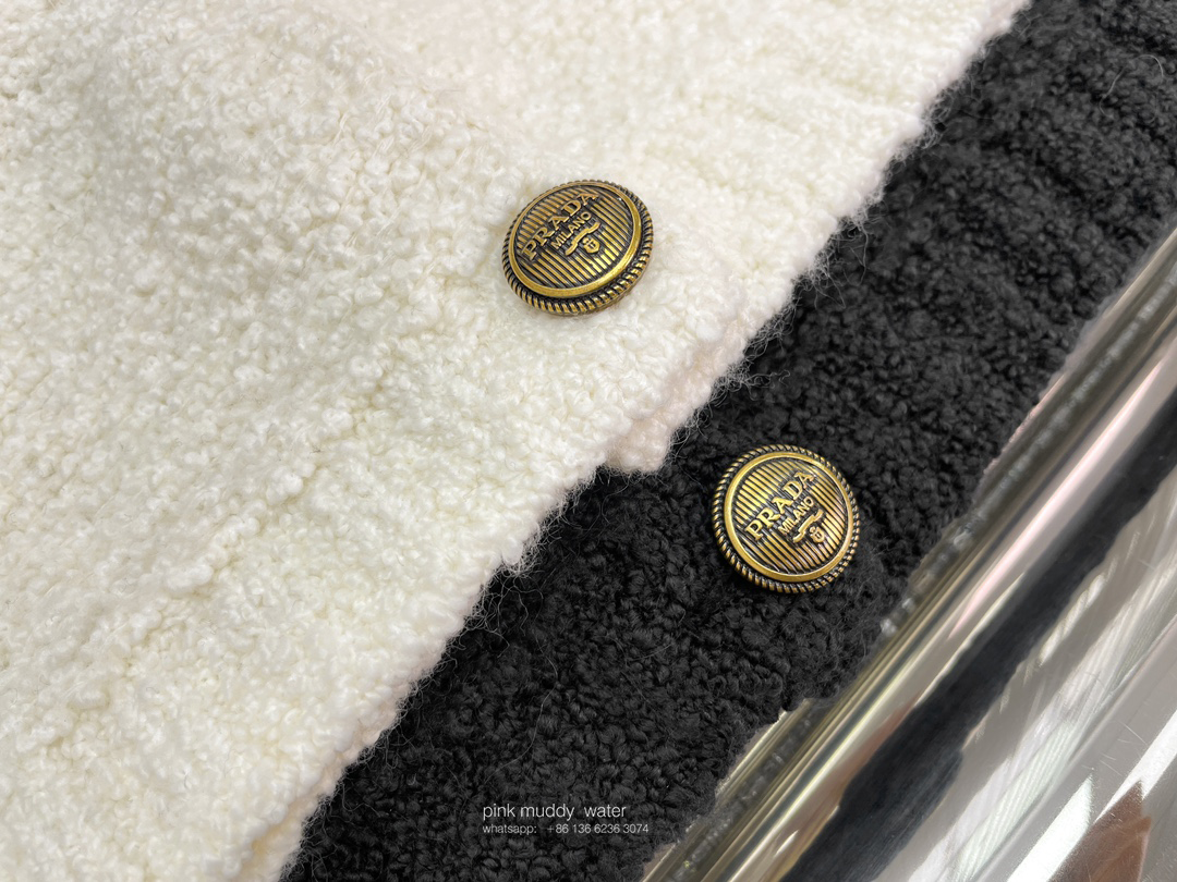 Bouclé mohair miniskirt