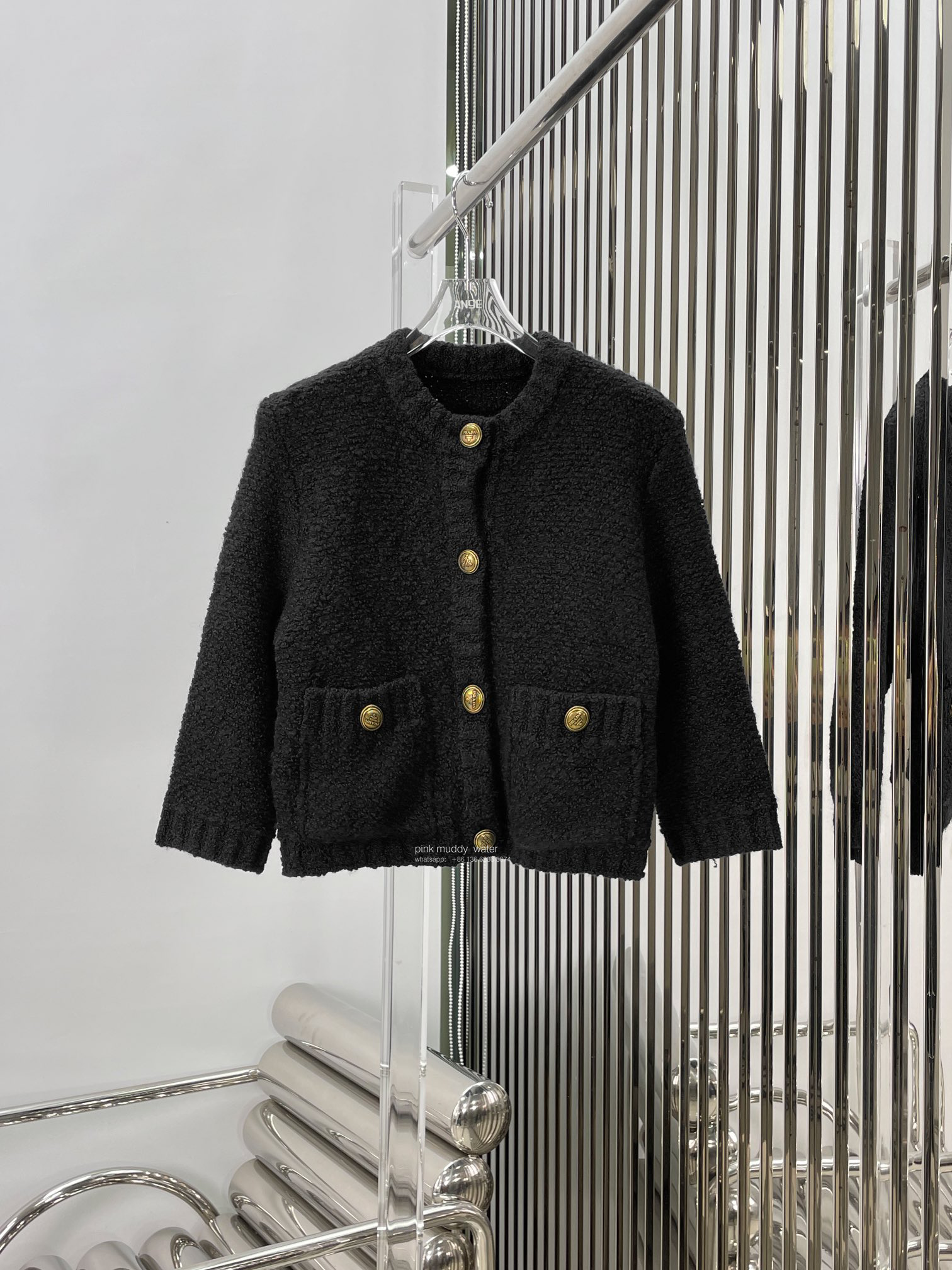 Bouclé mohair cardigan