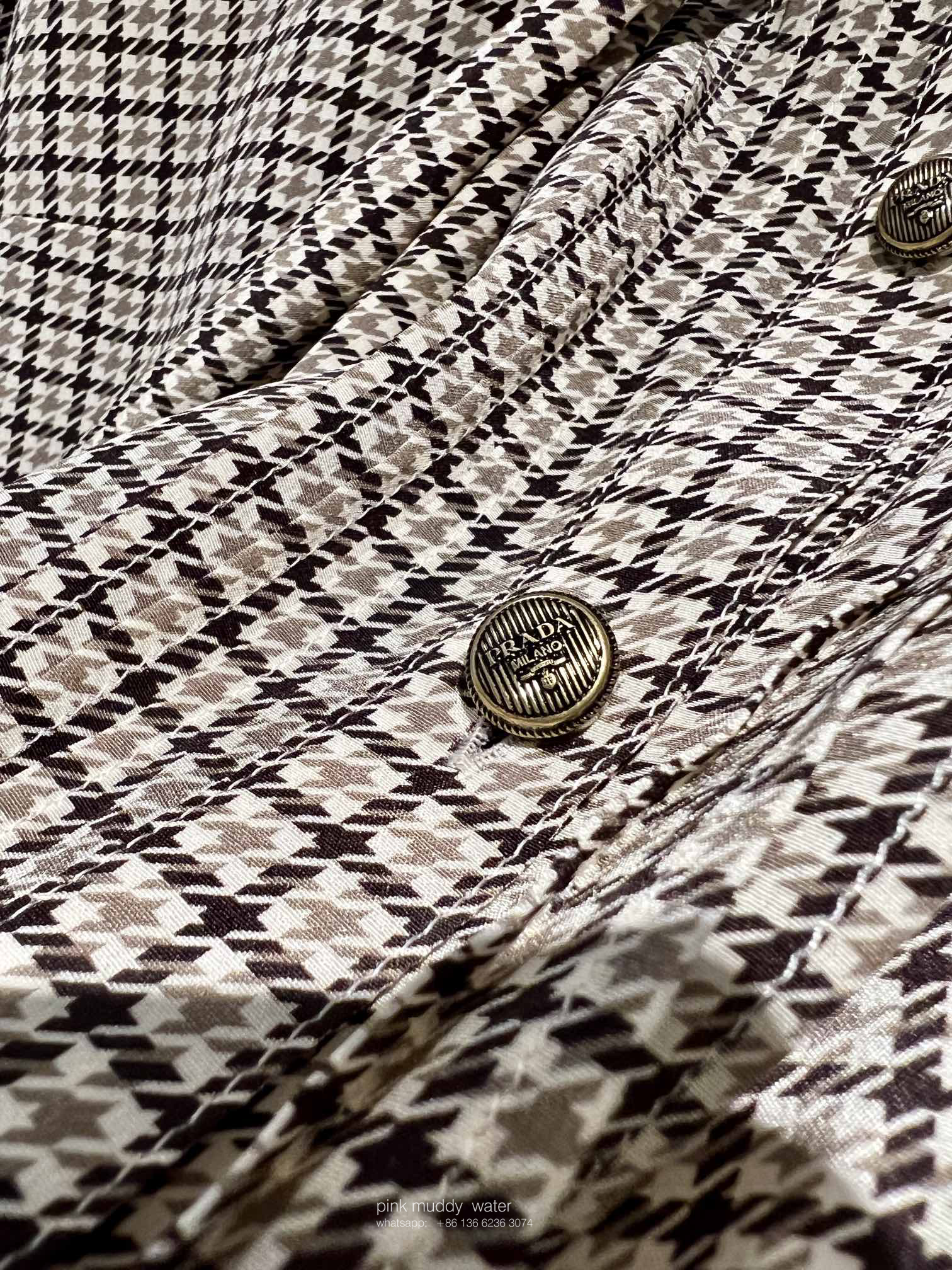 Jacquard crepe de chine shirt