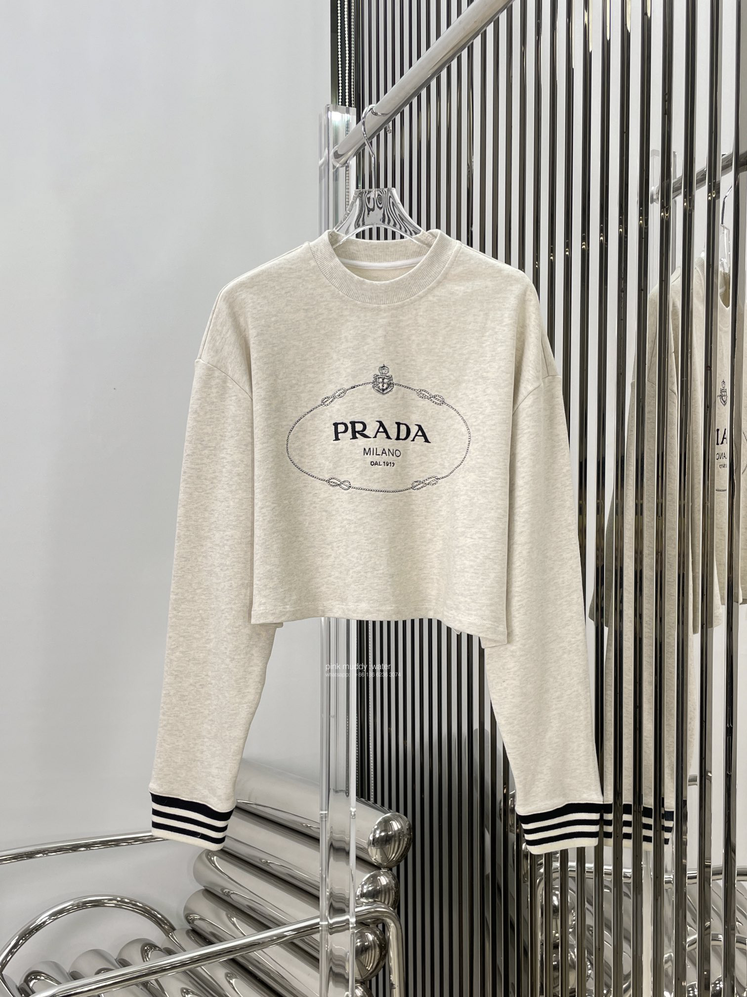 Oversized cotton fleece sweatshirt