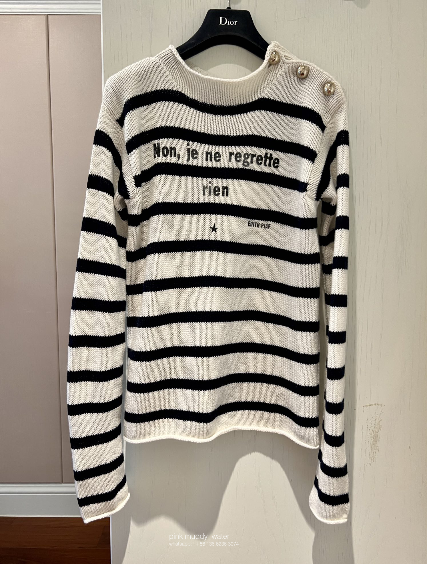 DIOR MARINIÈRE NON, JE NE REGRETTE RIEN SWEATER