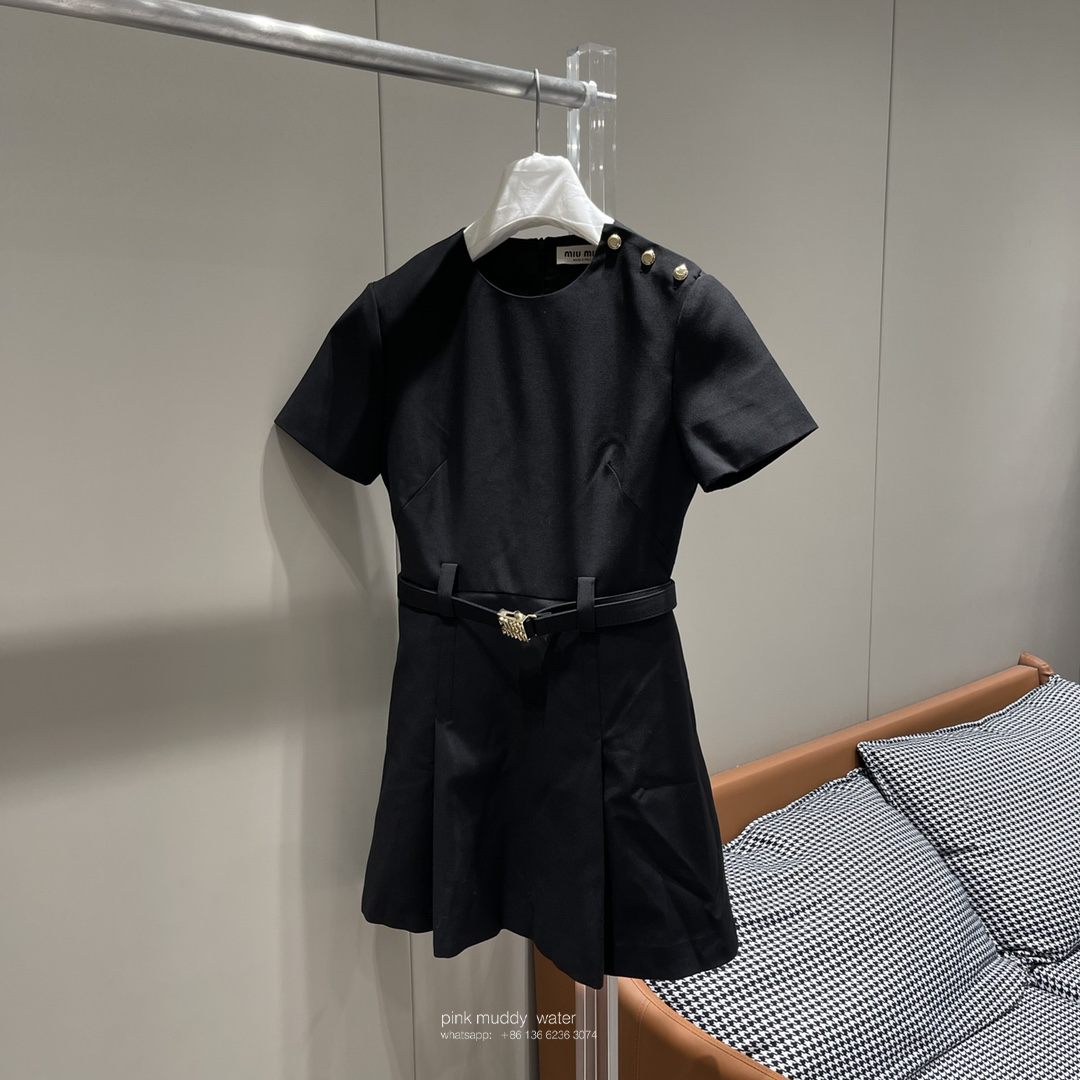 Grain de poudre wool mini dress