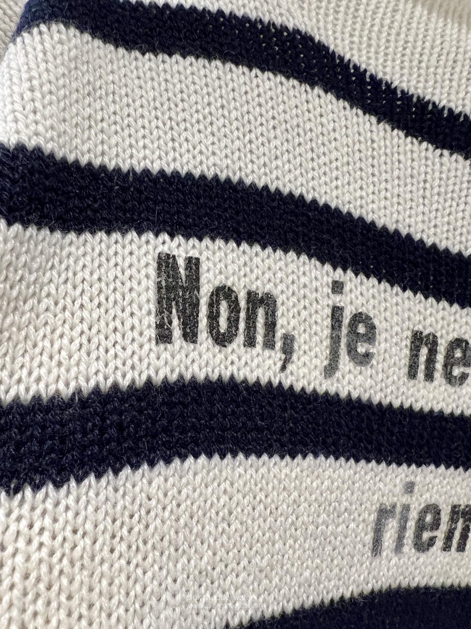 DIOR MARINIÈRE NON, JE NE REGRETTE RIEN SWEATER