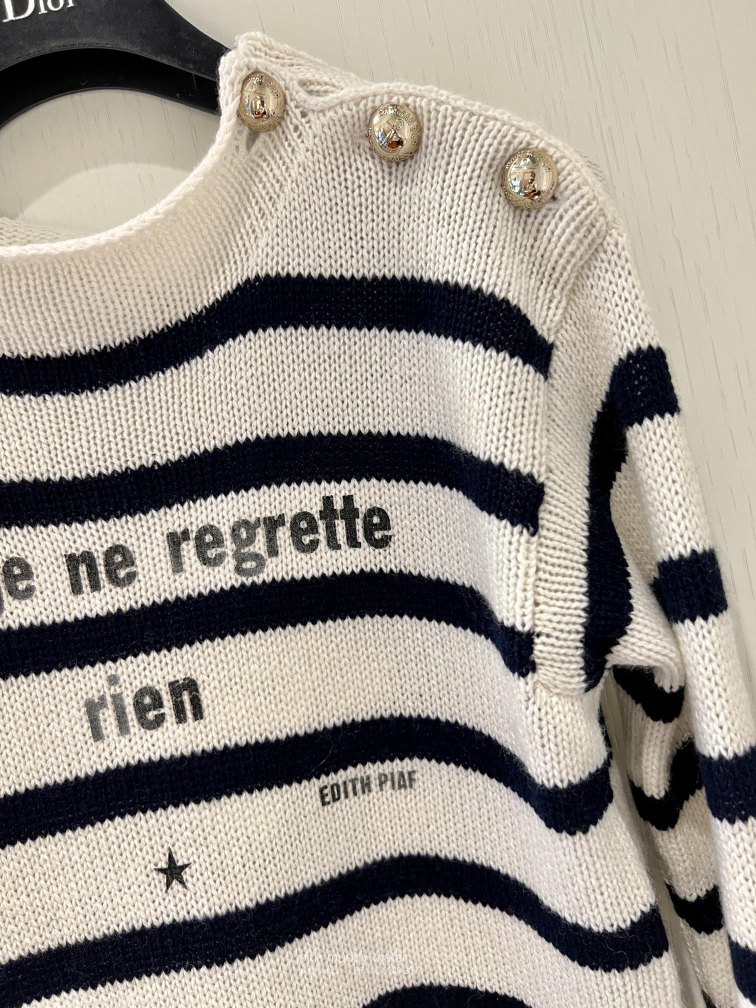 DIOR MARINIÈRE NON, JE NE REGRETTE RIEN SWEATER