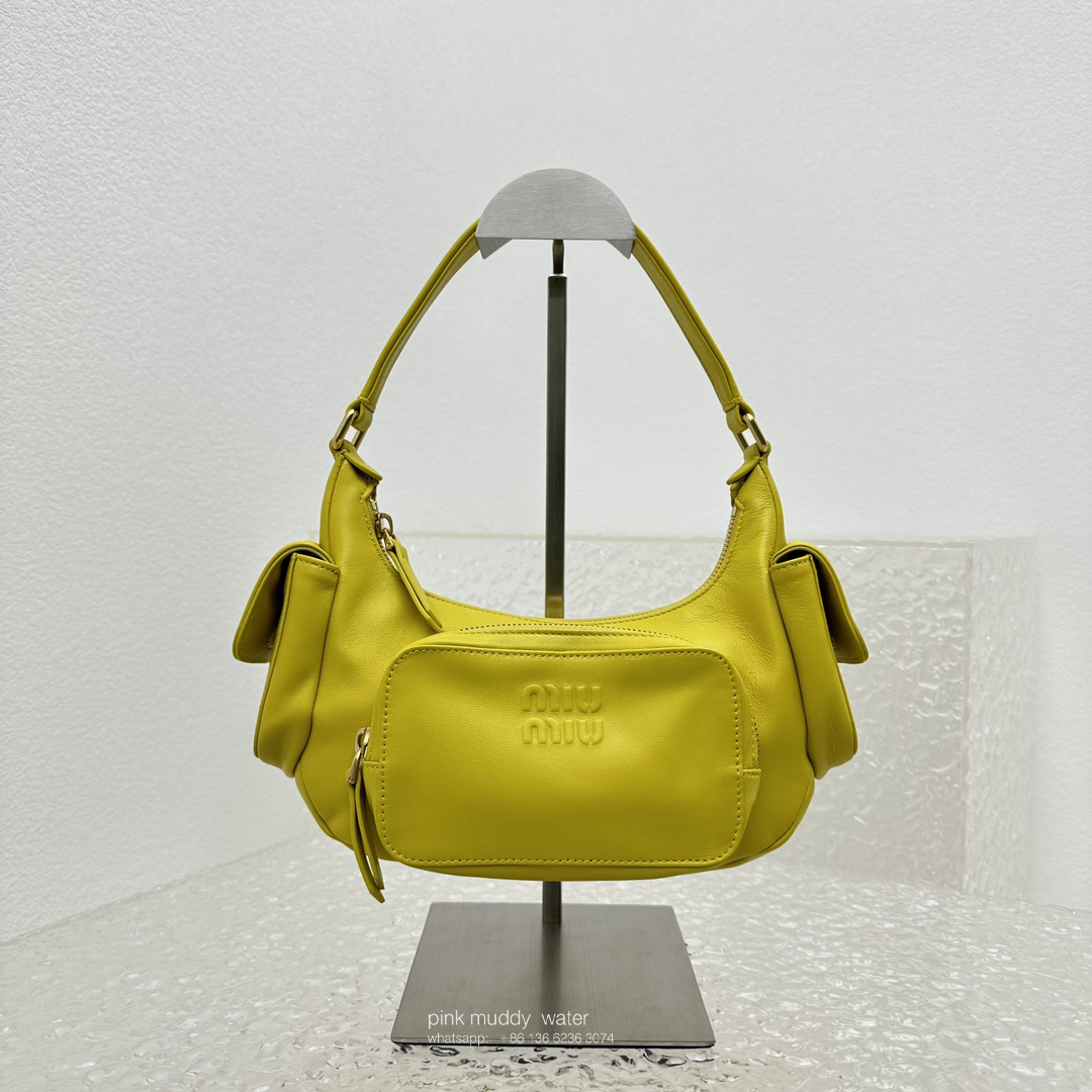 Nappa leather pocket bag