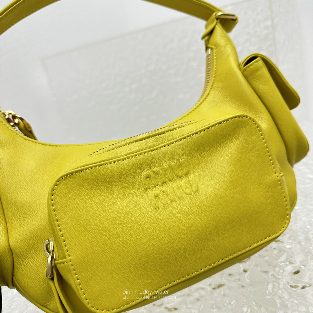 Nappa leather pocket bag