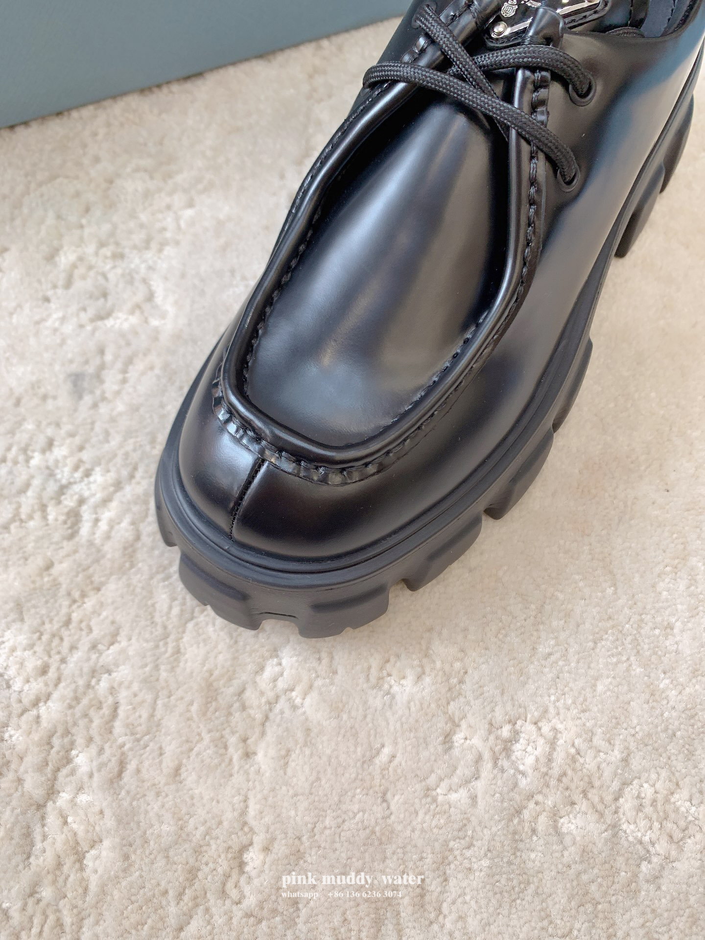 Monolith brushed leather lace-up shoes