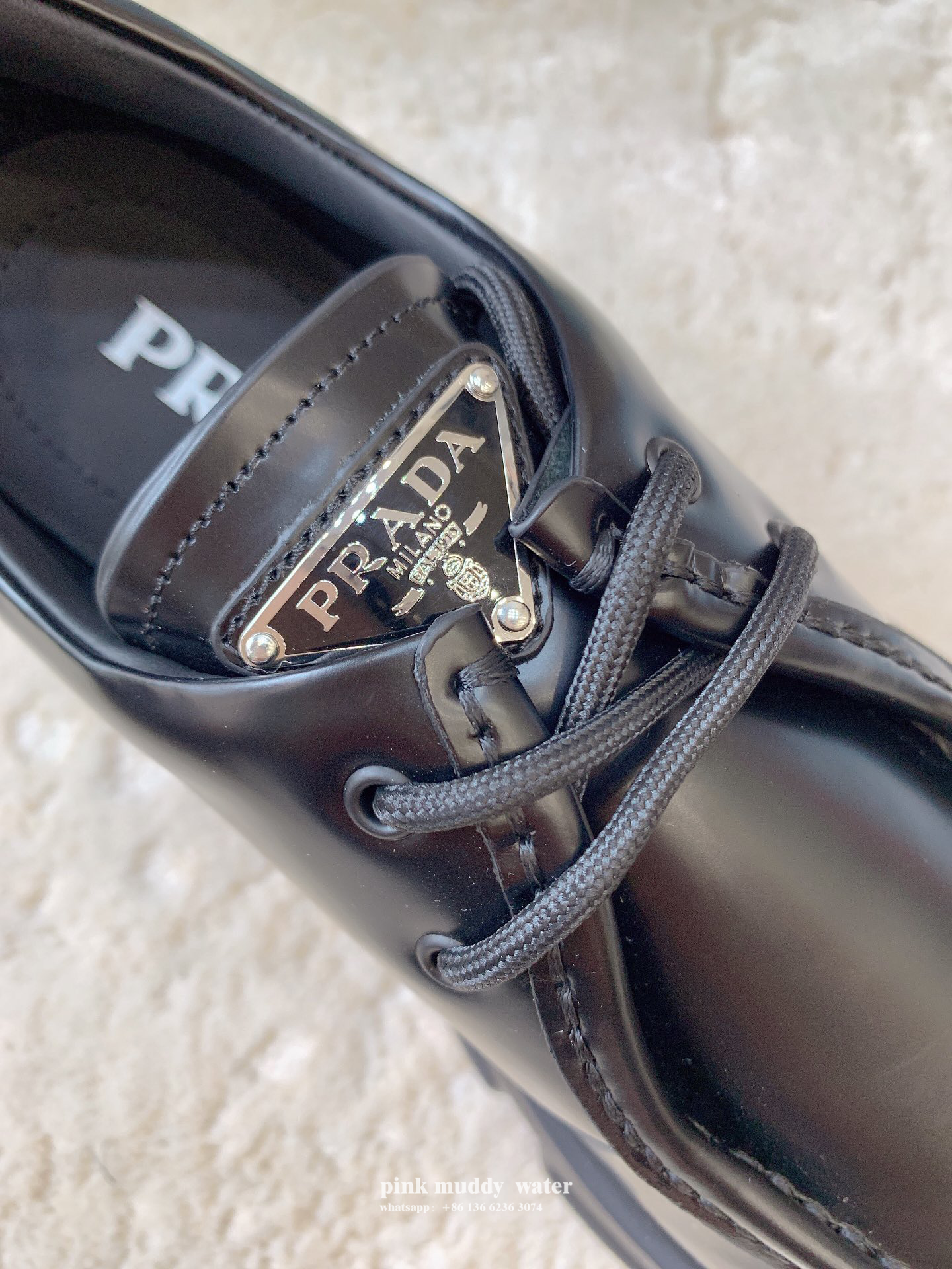 Monolith brushed leather lace-up shoes