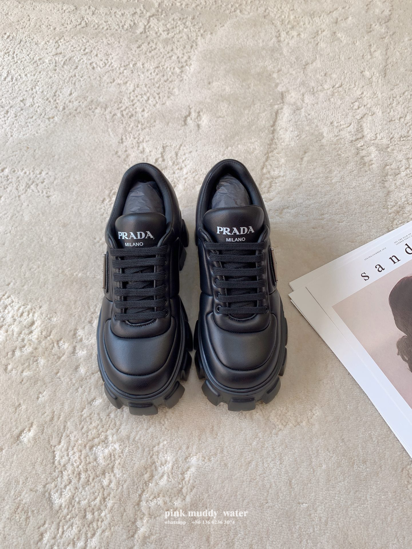 Soft padded nappa leather lace-up shoes