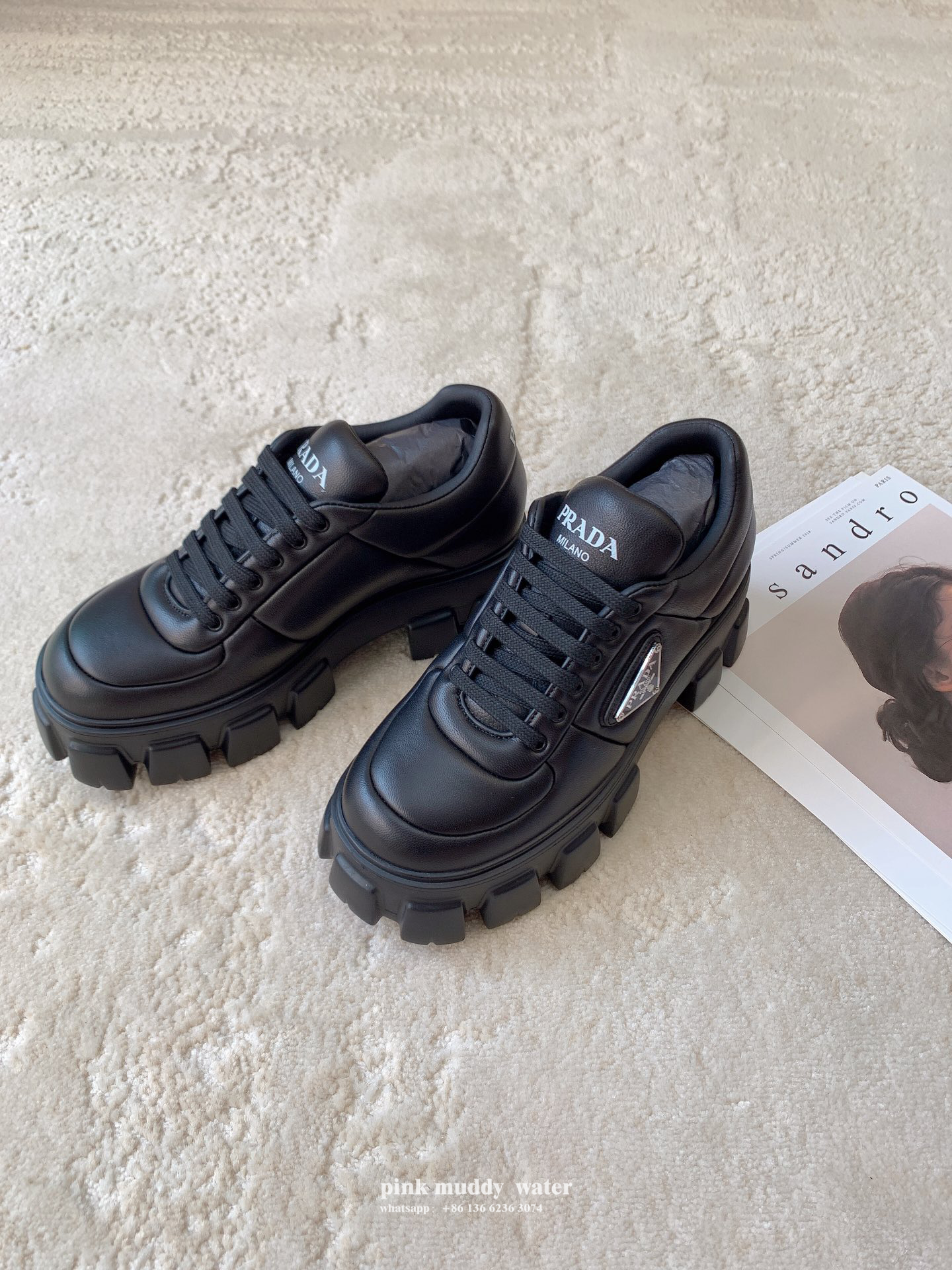 Soft padded nappa leather lace-up shoes