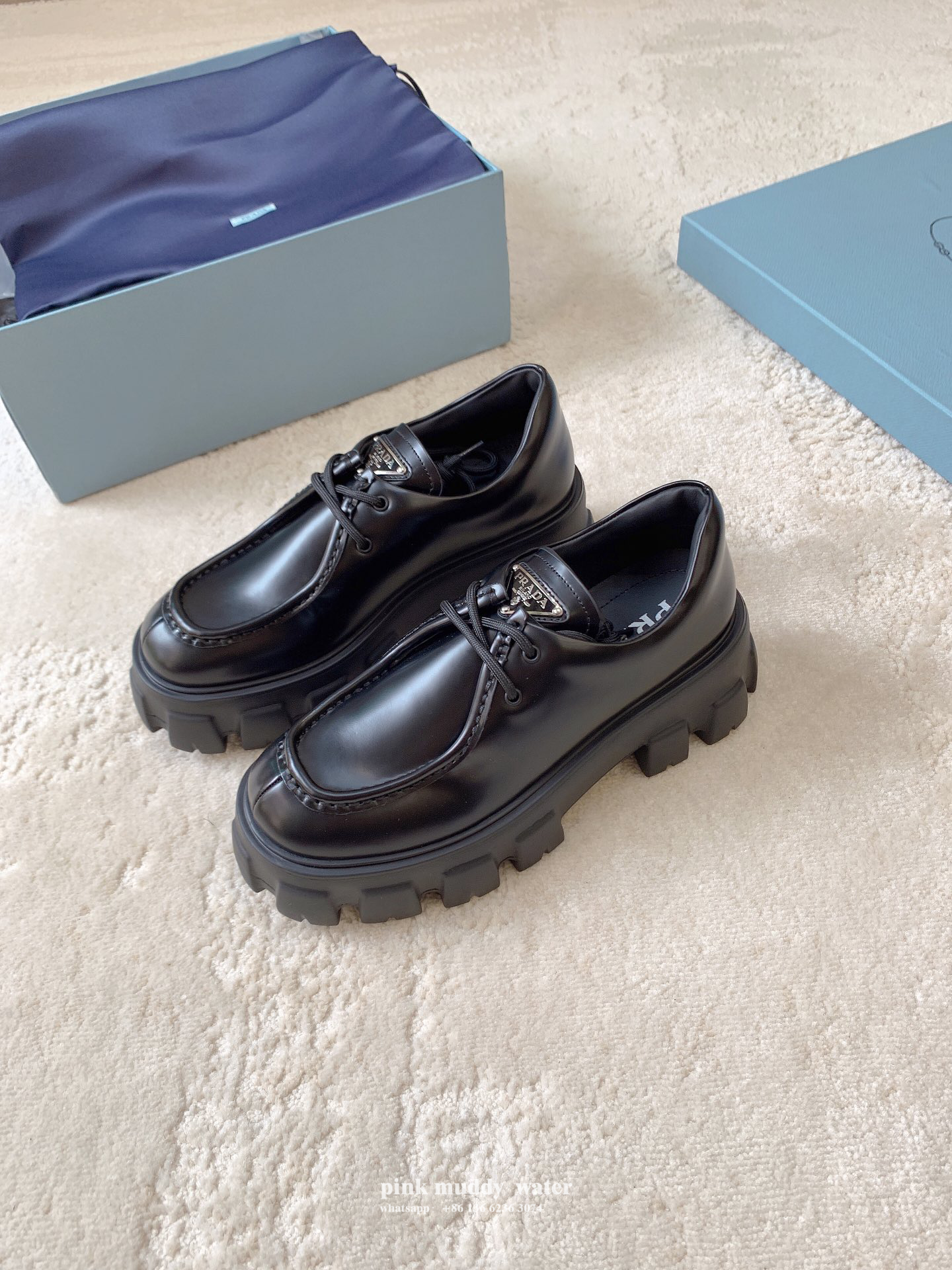 Monolith brushed leather lace-up shoes