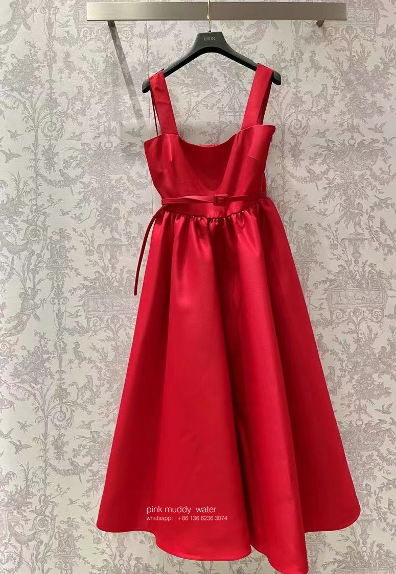 MID-LENGTH BELTED DRESS