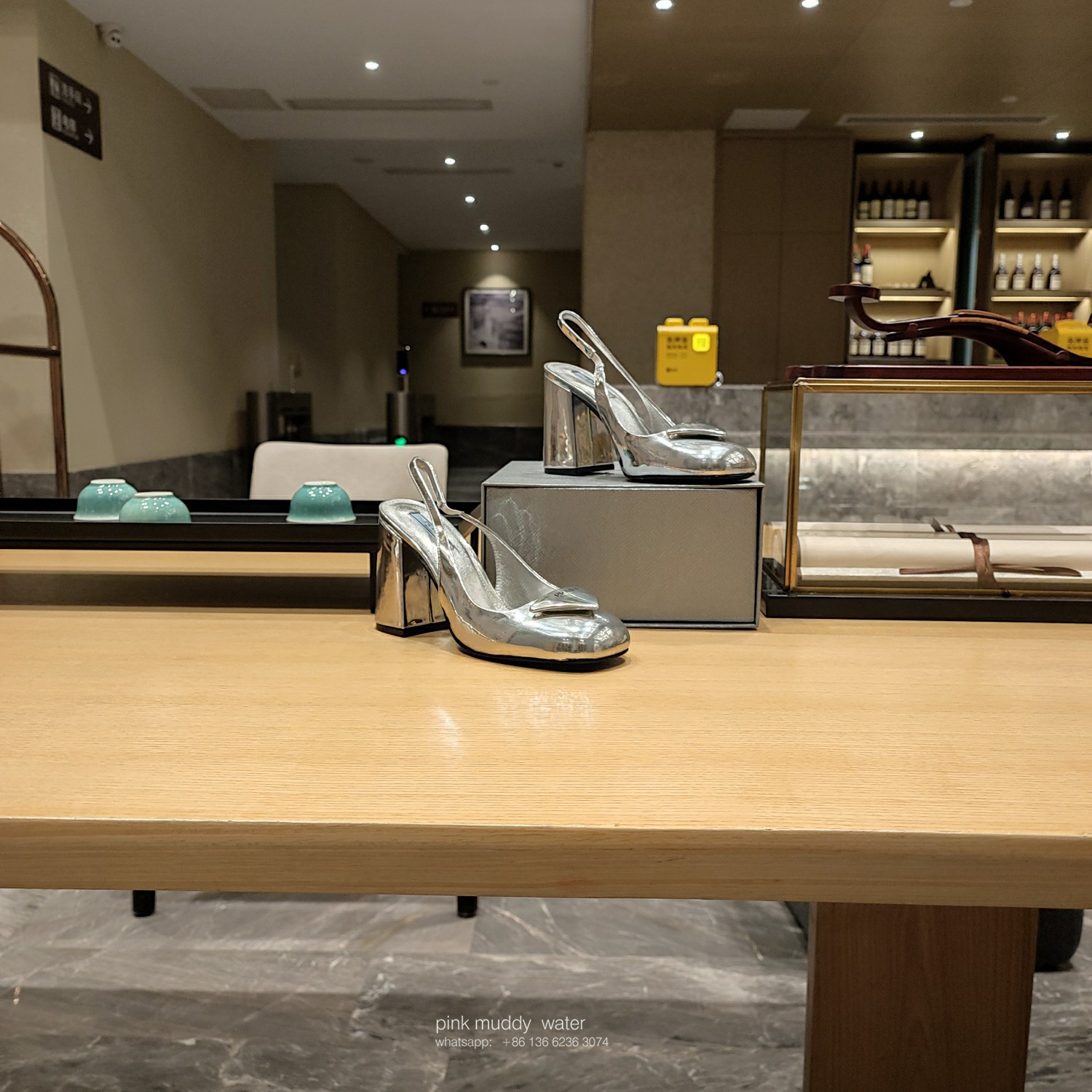 Patent leather pumps