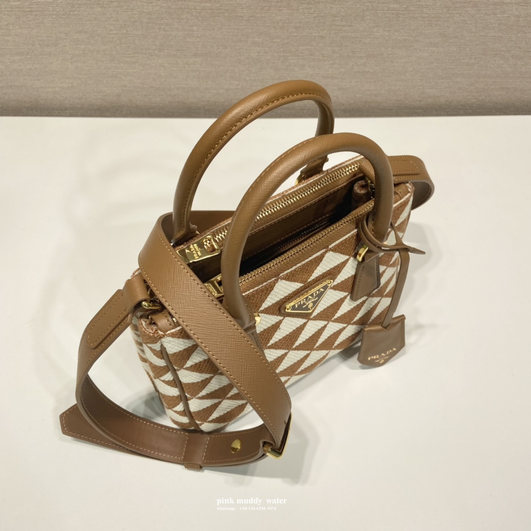 Prada Symbole embroidered fabric mini bag