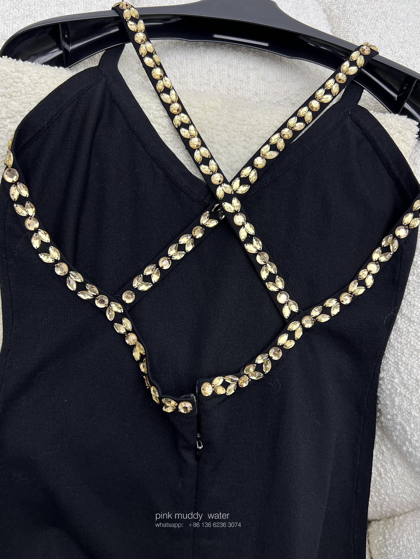 embroidered grain de poudre dress