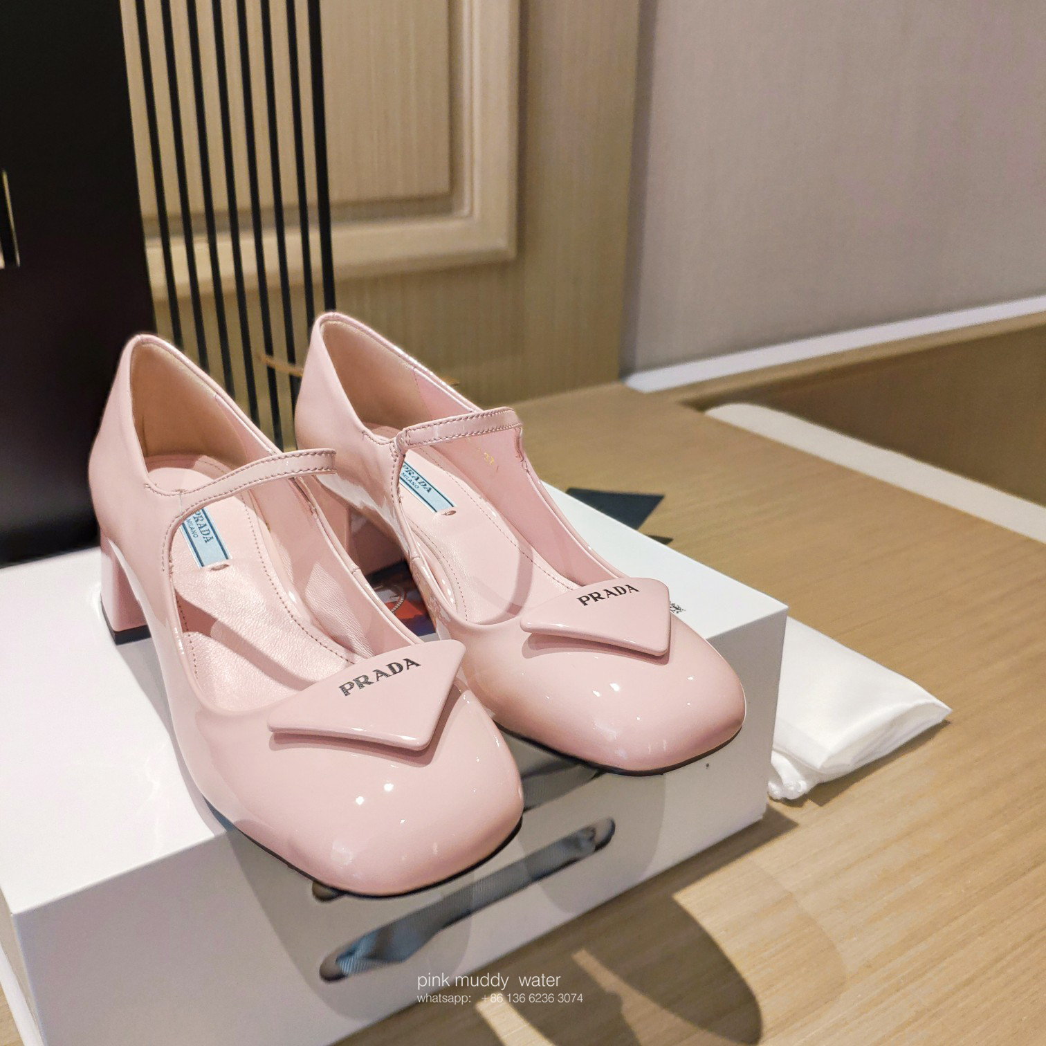 Patent leather pumps