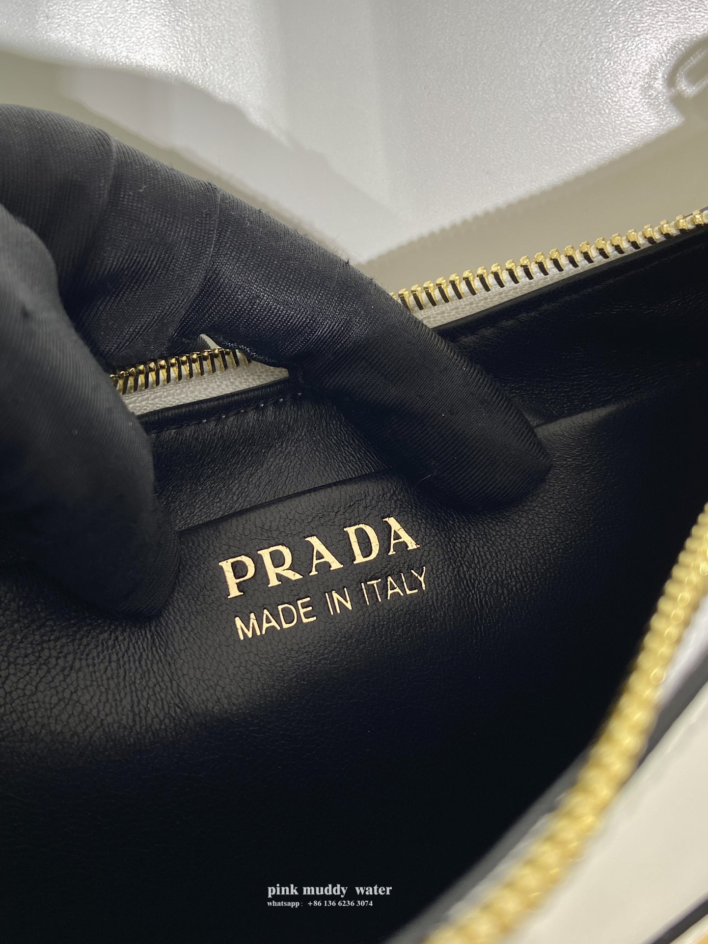 Prada Arqué leather shoulder bag
