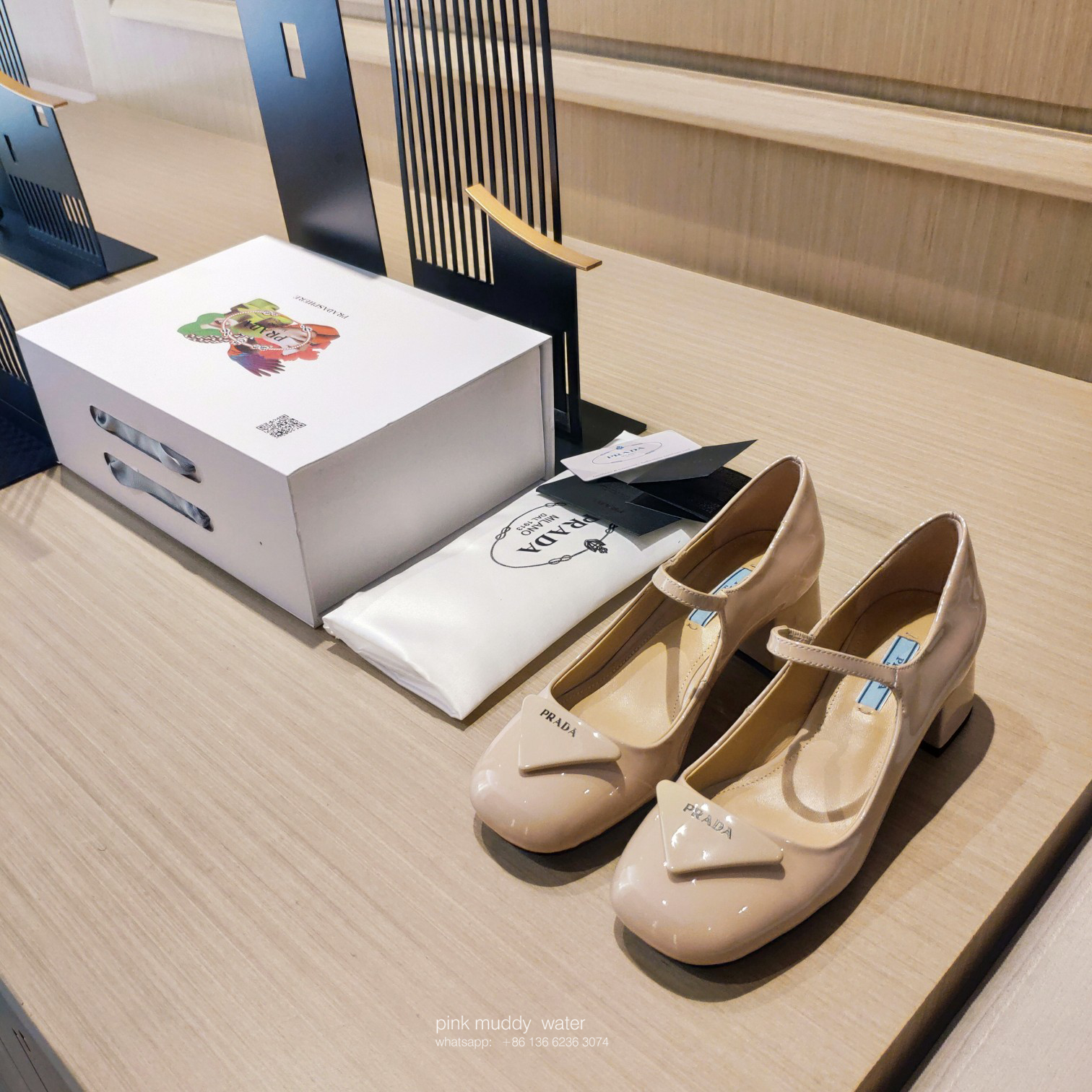 Patent leather pumps