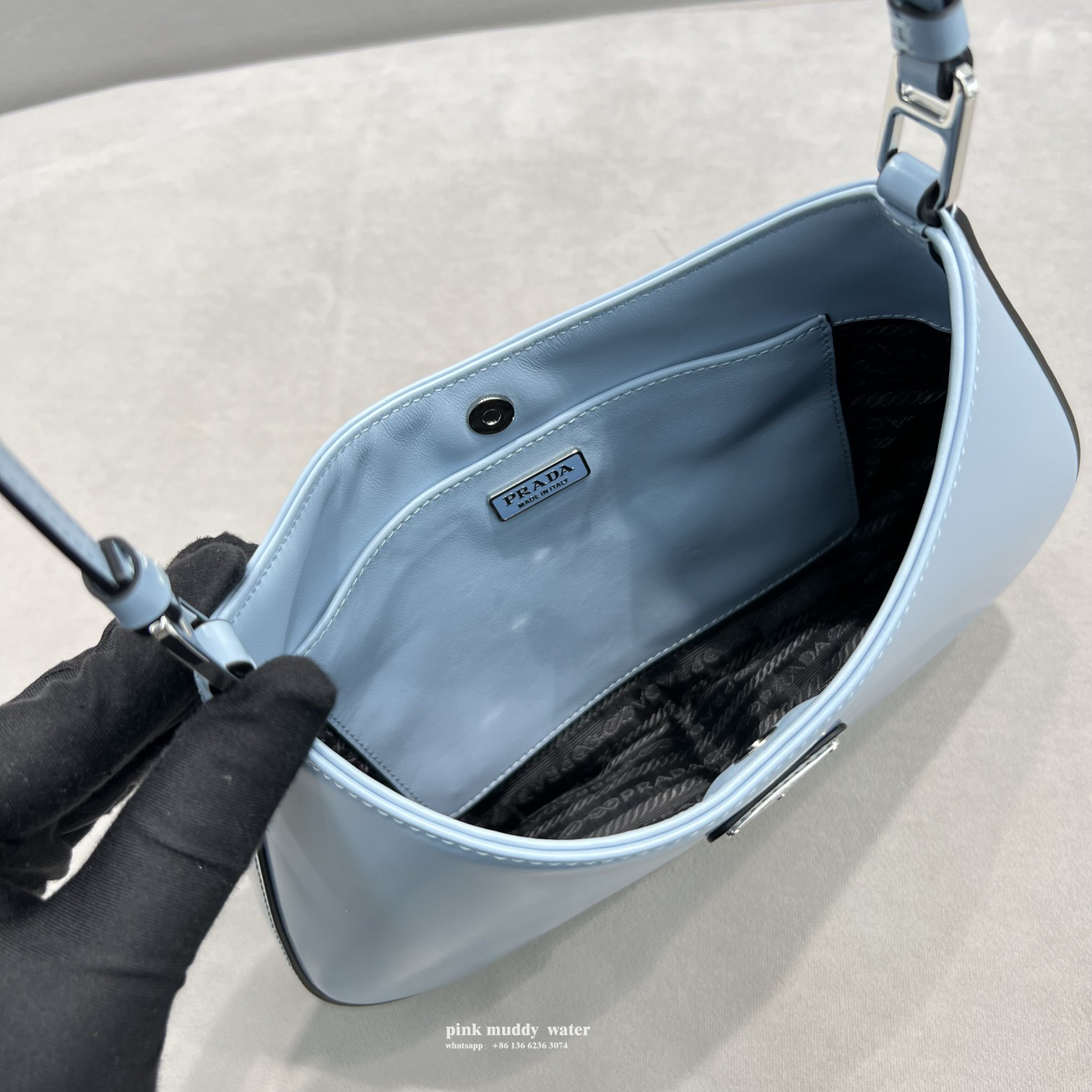 Prada Cleo brushed leather shoulder bag