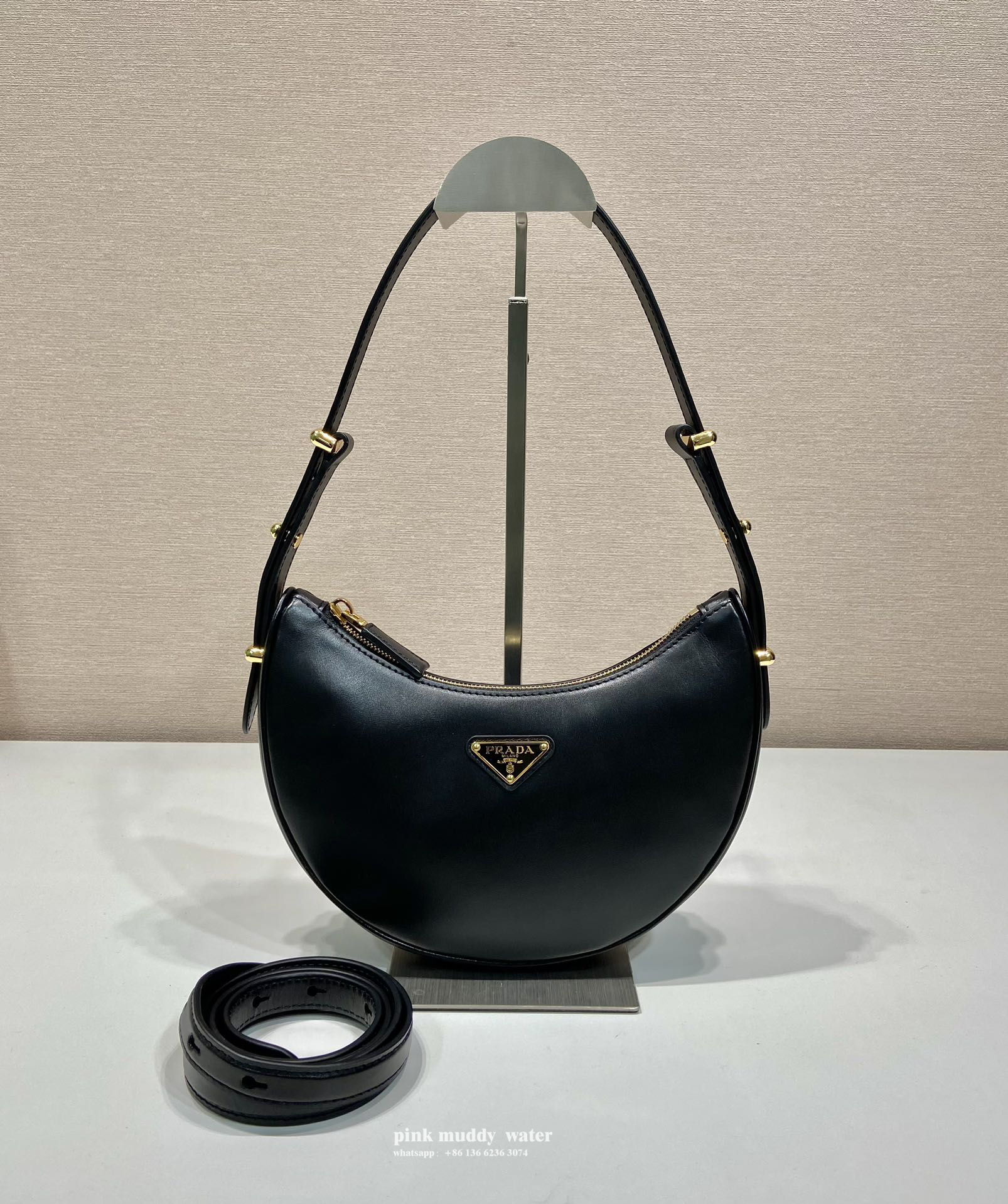 Prada Arqué leather shoulder bag