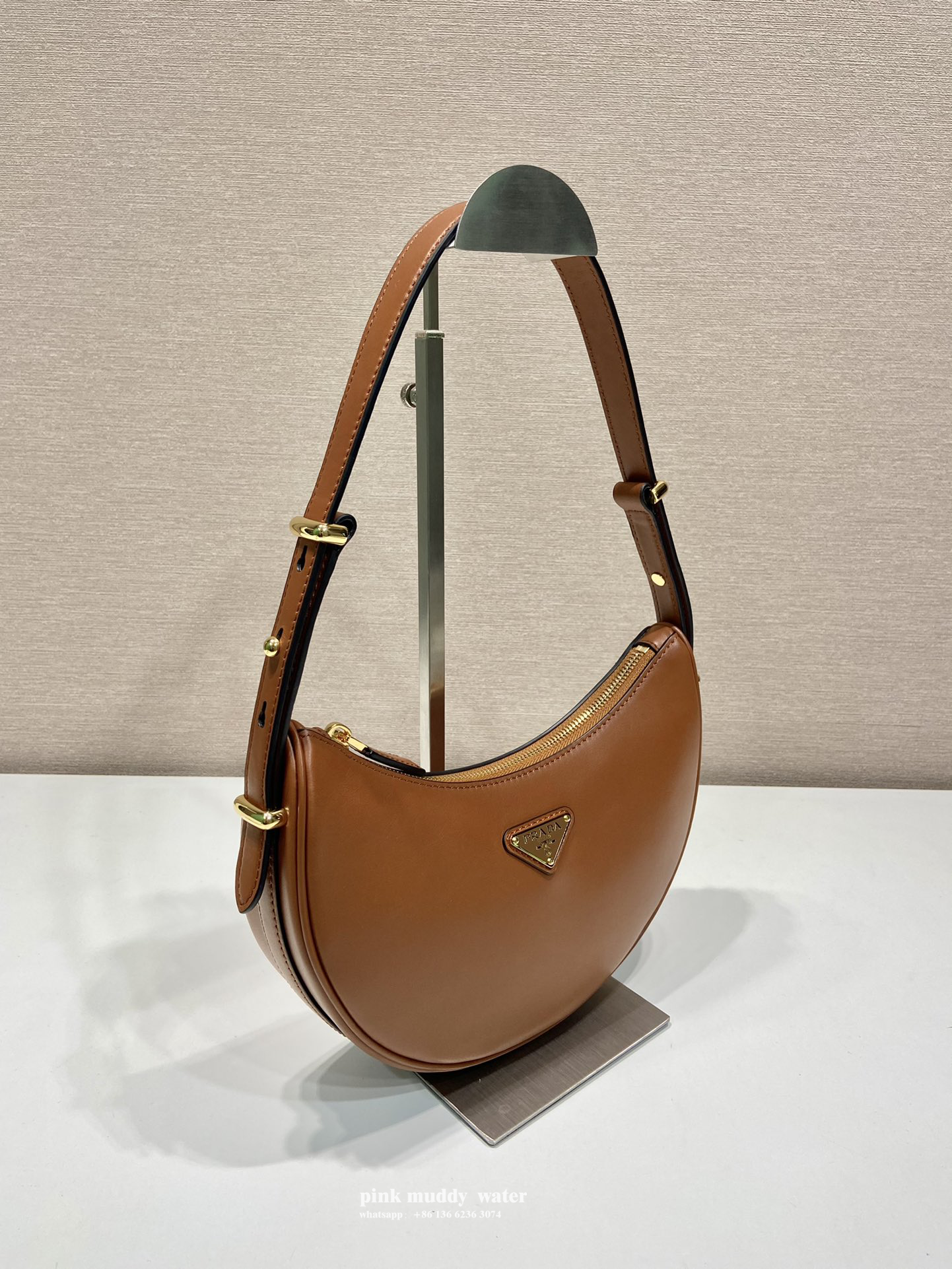 Prada Arqué leather shoulder bag