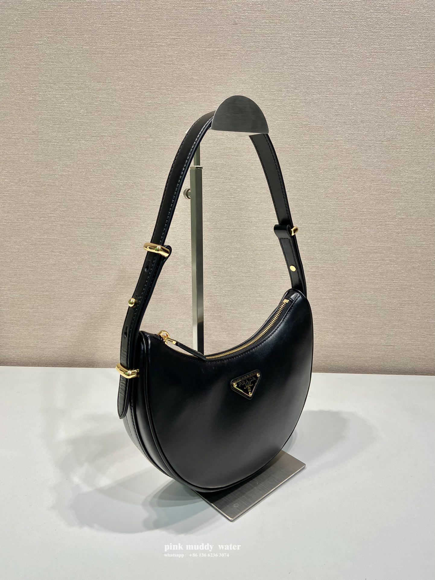 Prada Arqué leather shoulder bag
