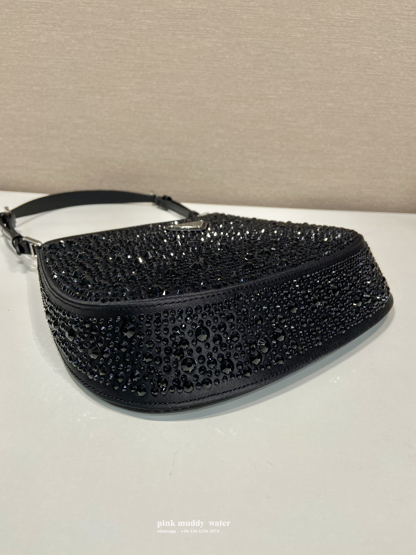 Prada Cleo satin bag with crystals