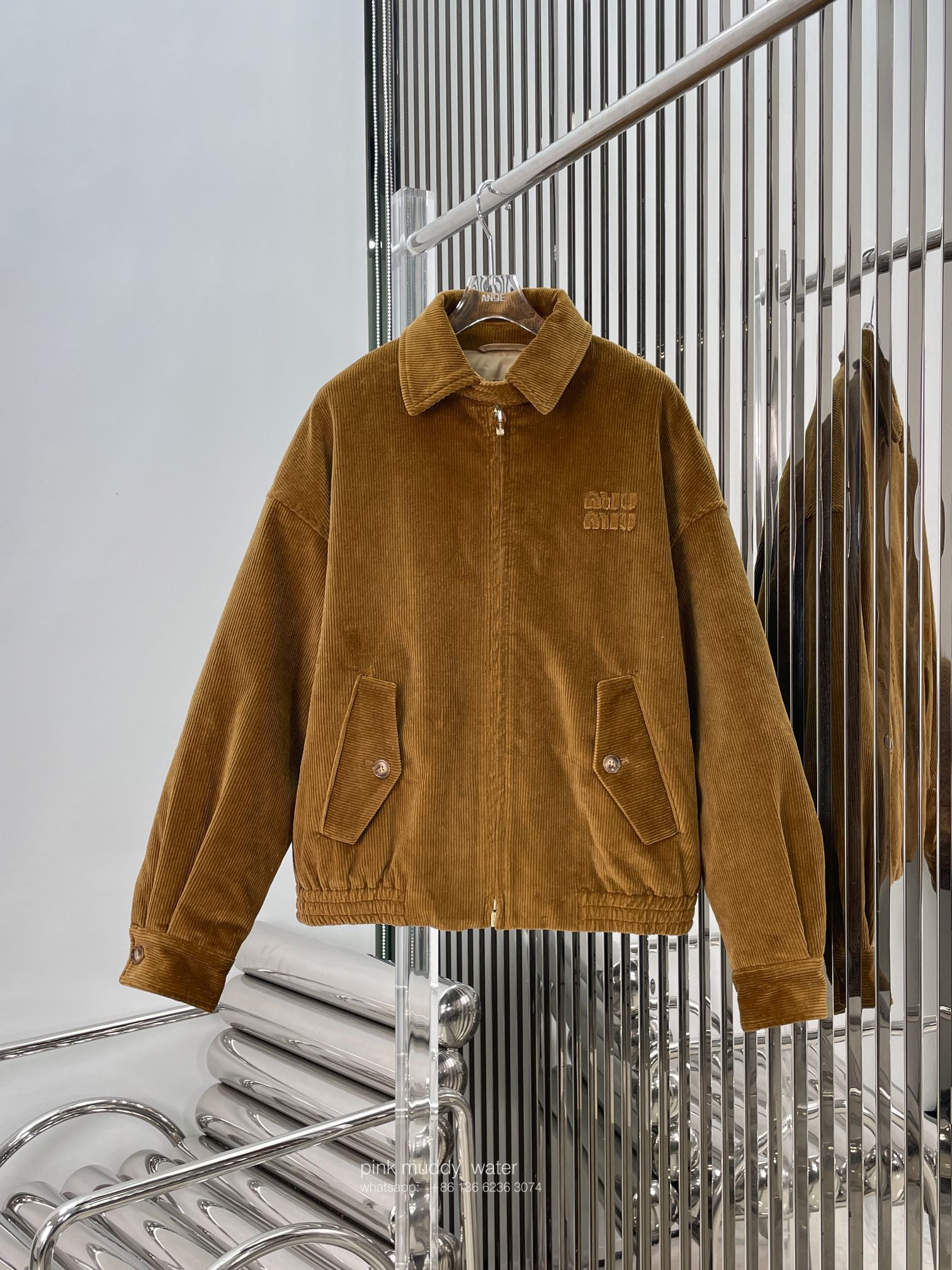 Corduroy tunic jacket