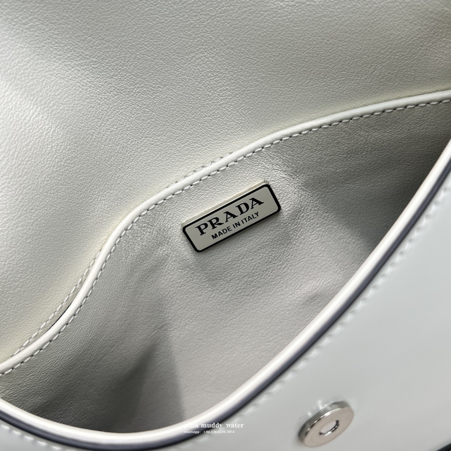 Prada Cleo brushed leather shoulder bag with flap