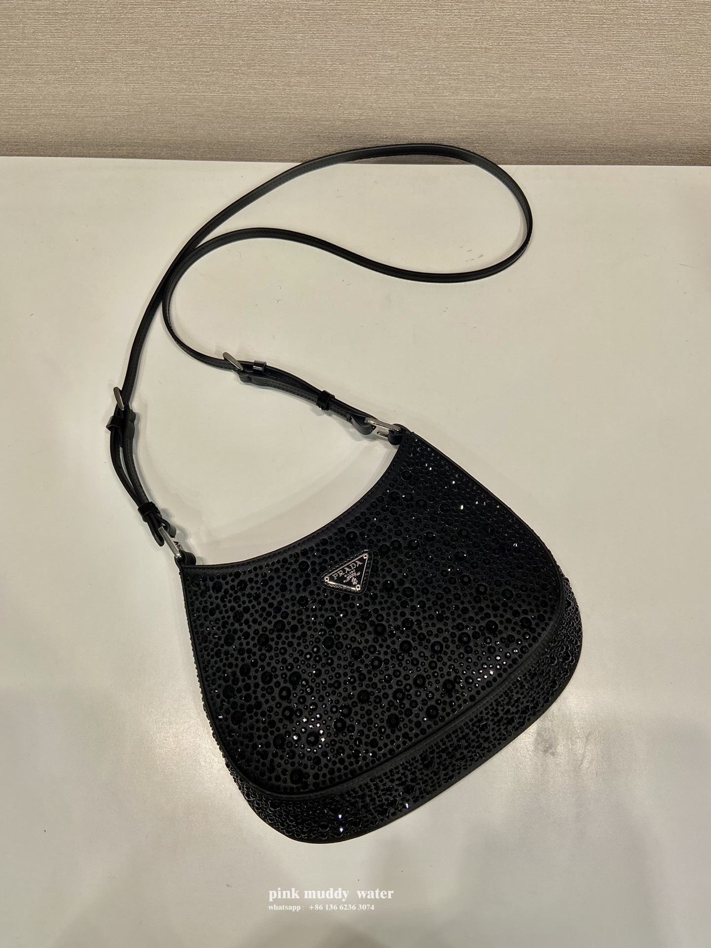 Prada Cleo satin bag with crystals