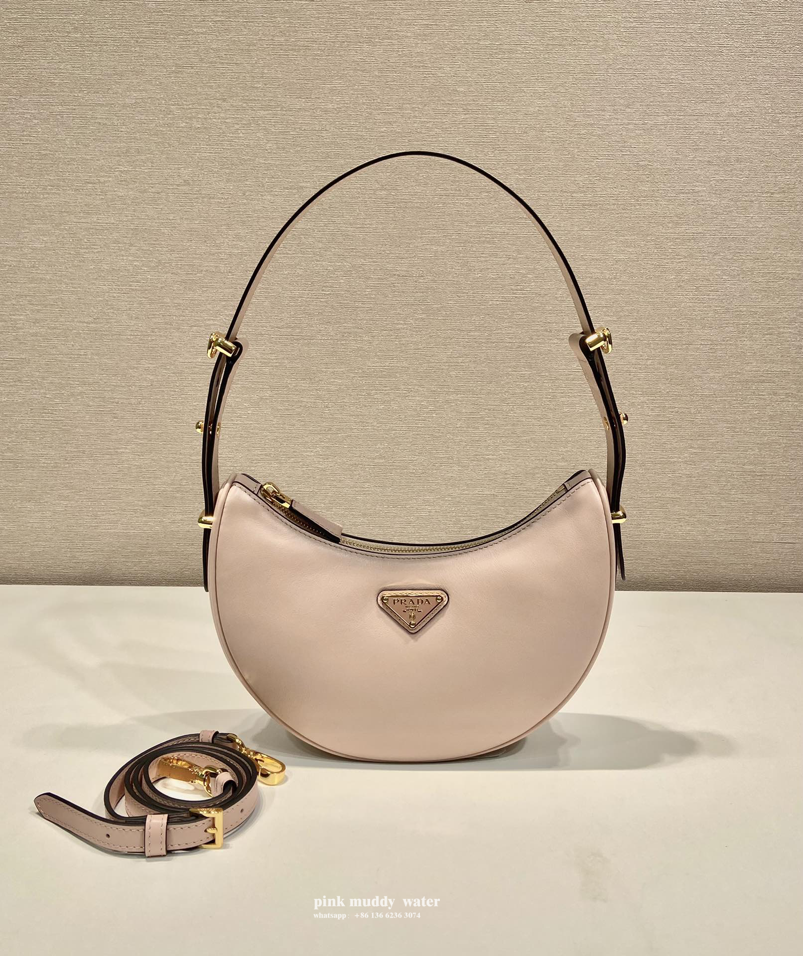 Prada Arqué leather shoulder bag