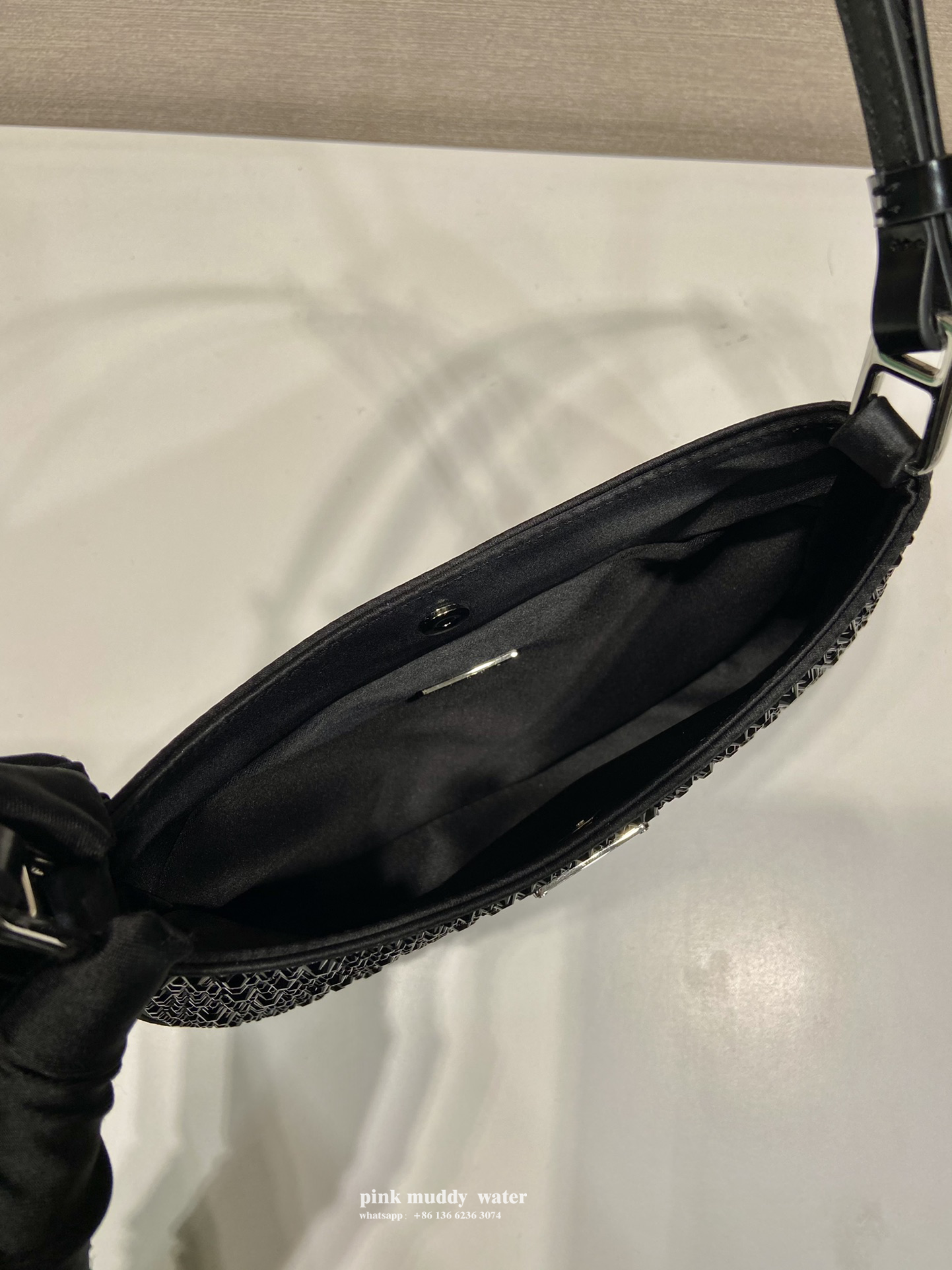 Prada Cleo satin bag with crystals