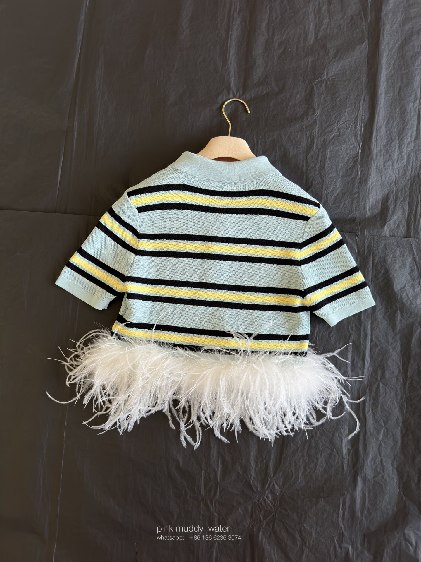 Silk cotton-blend knitted polo shirt