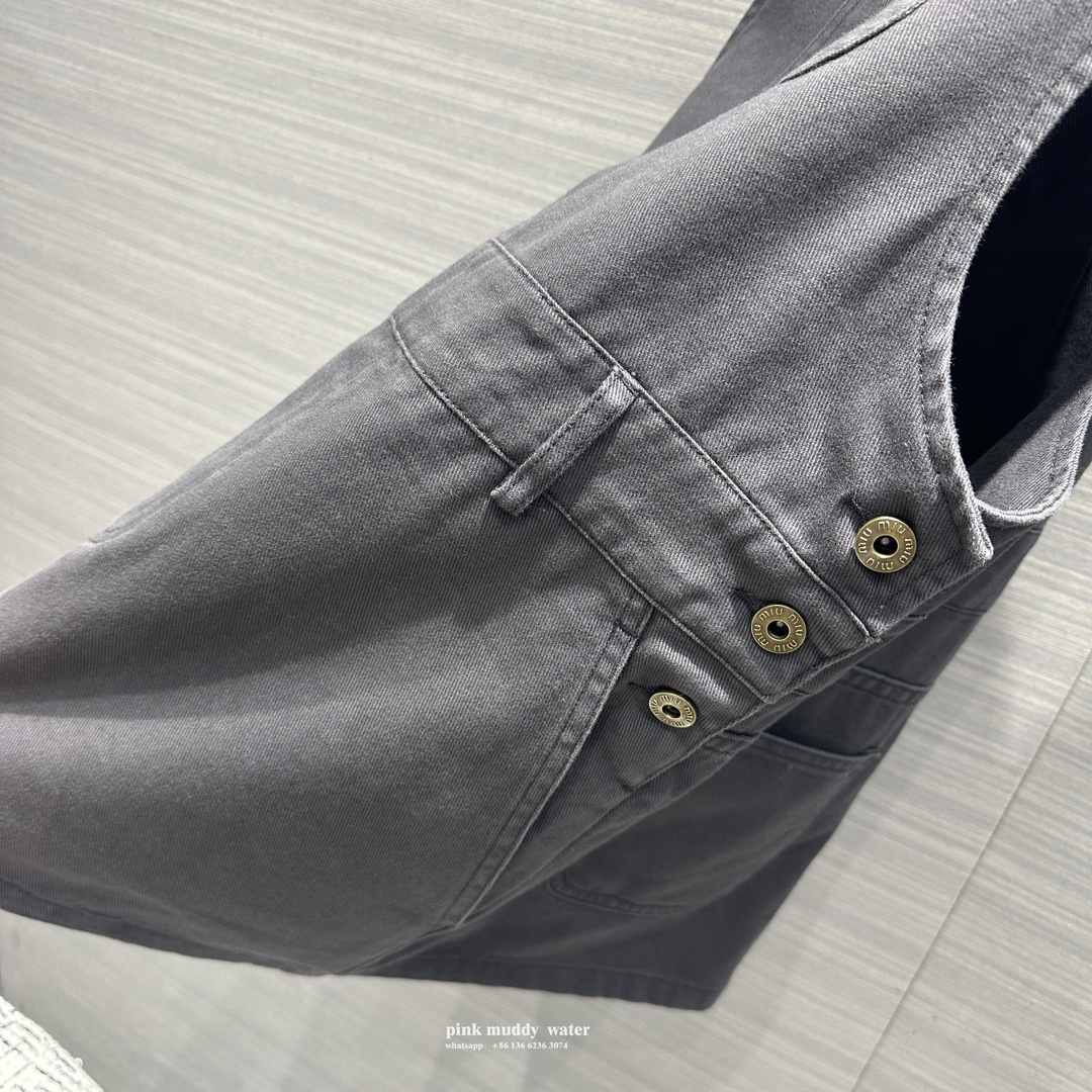 Denim suspender jumpsuit mini skirt