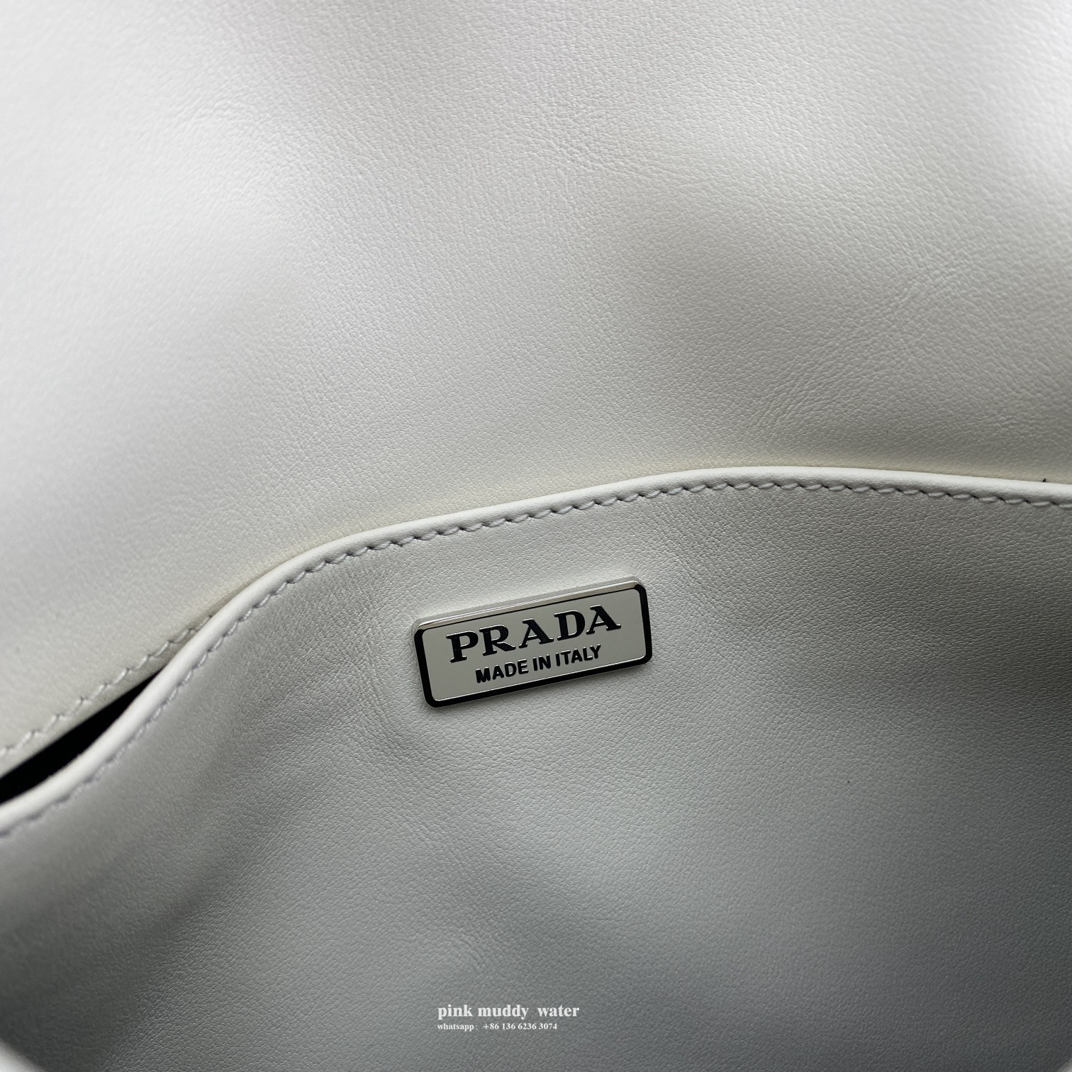 Prada Cleo brushed leather shoulder bag with flap