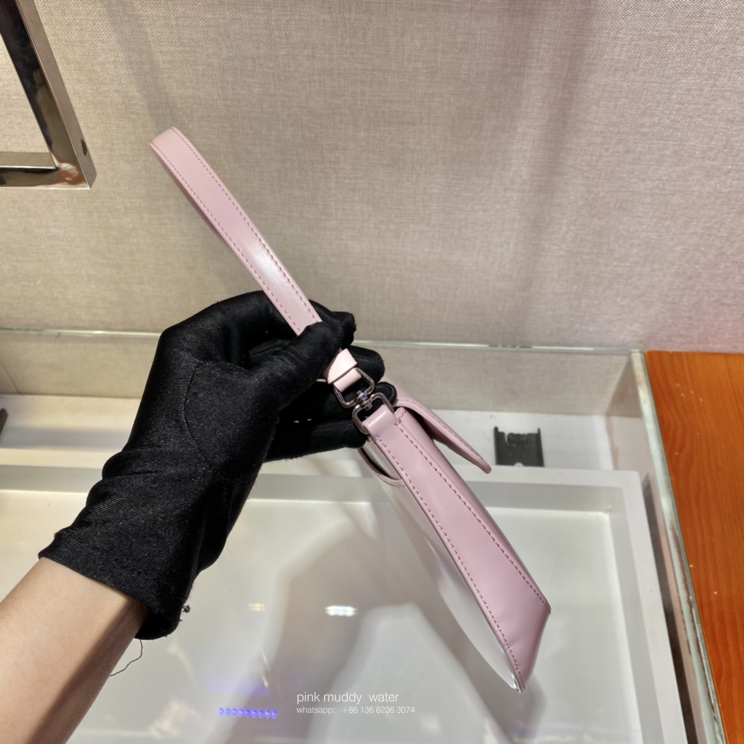 Prada Cleo brushed leather shoulder bag with flap