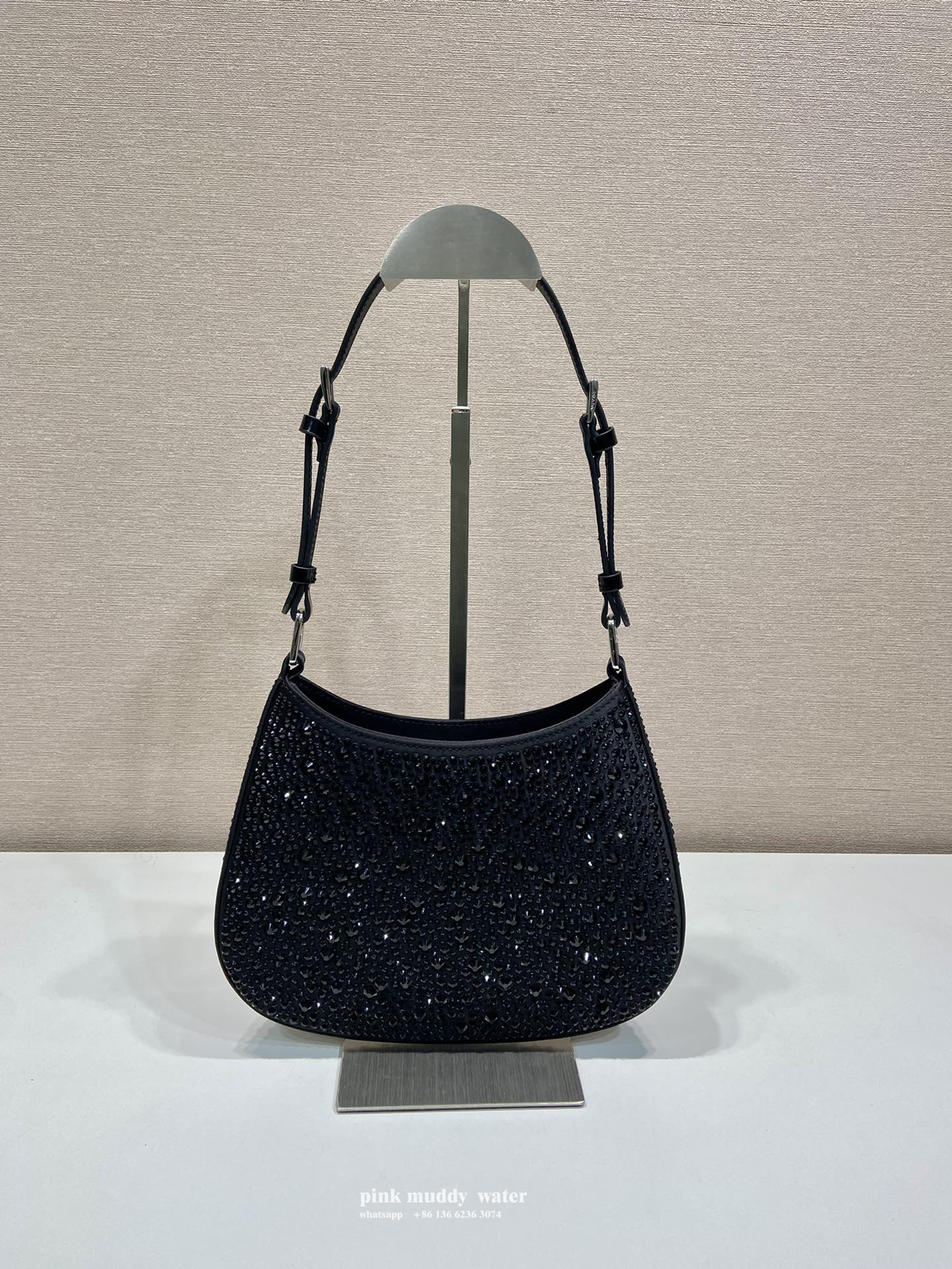 Prada Cleo satin bag with crystals
