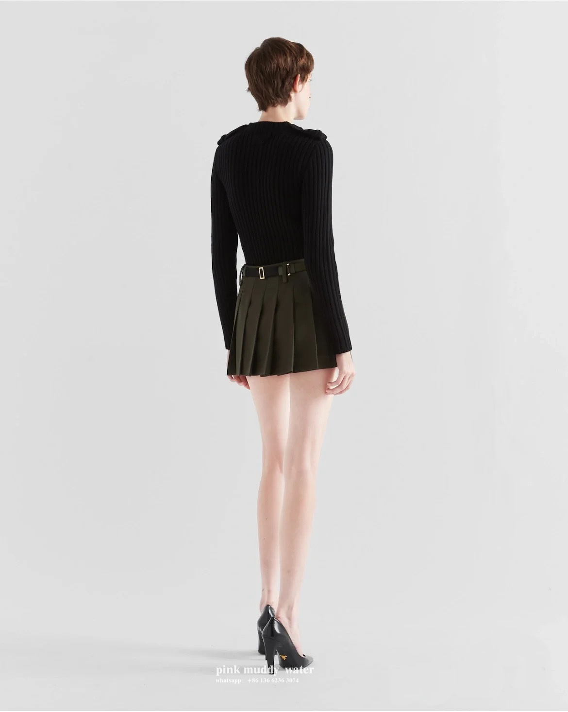 Gabardine miniskirt