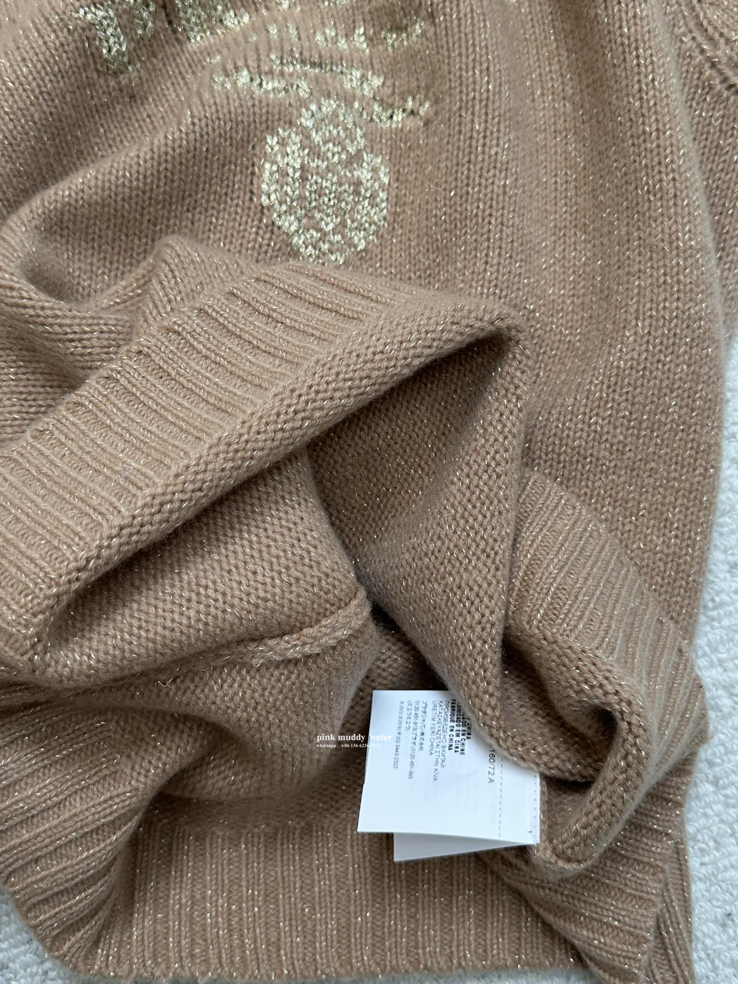 Wool, cashmere and lamé crew-neck sweater