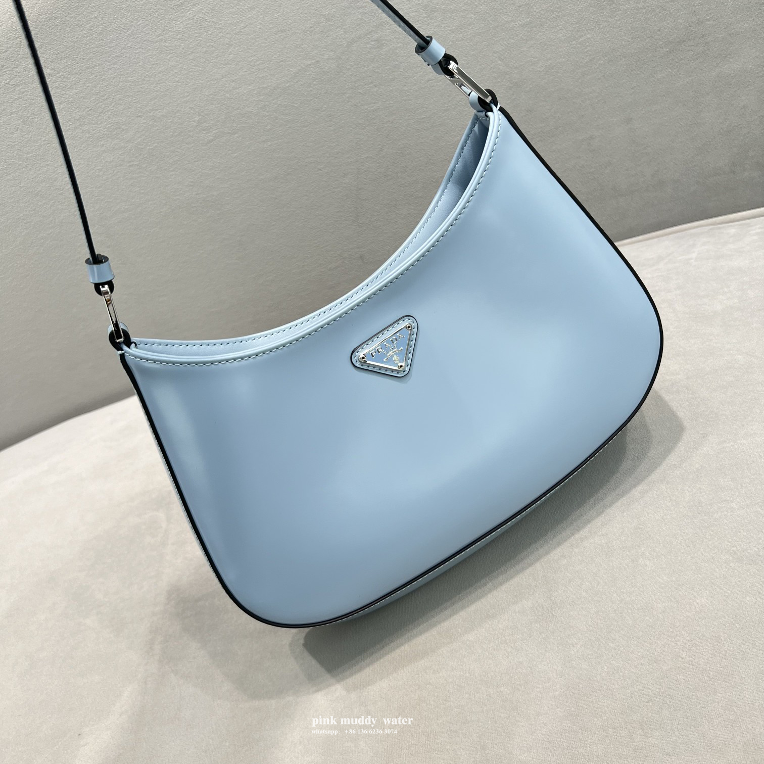 Prada Cleo brushed leather shoulder bag